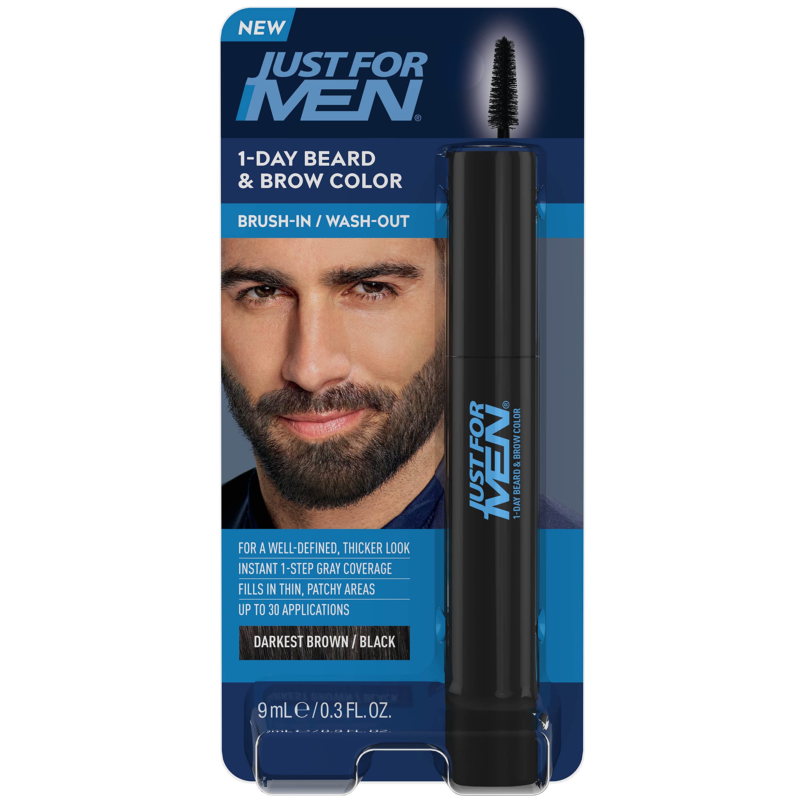 Color Para Barba Y Cejas Solo Para Hombres, Marrón Oscuro/negro, 1 Día - Venta Internacional.