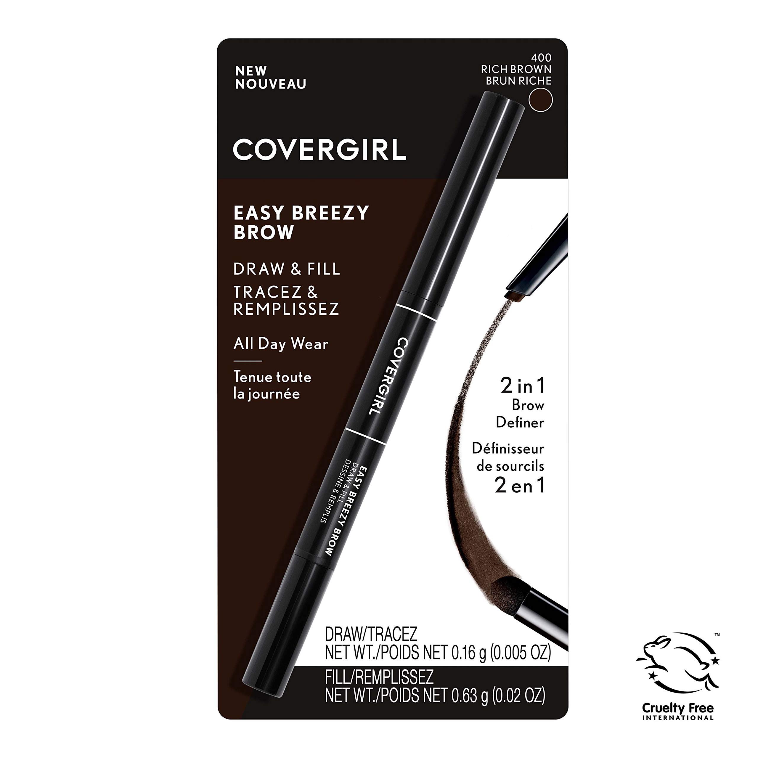 Foto 4 pulgar | Lápiz De Cejas Covergirl Easy Breezy Brow Draw & Fill X2 - Venta Internacional.