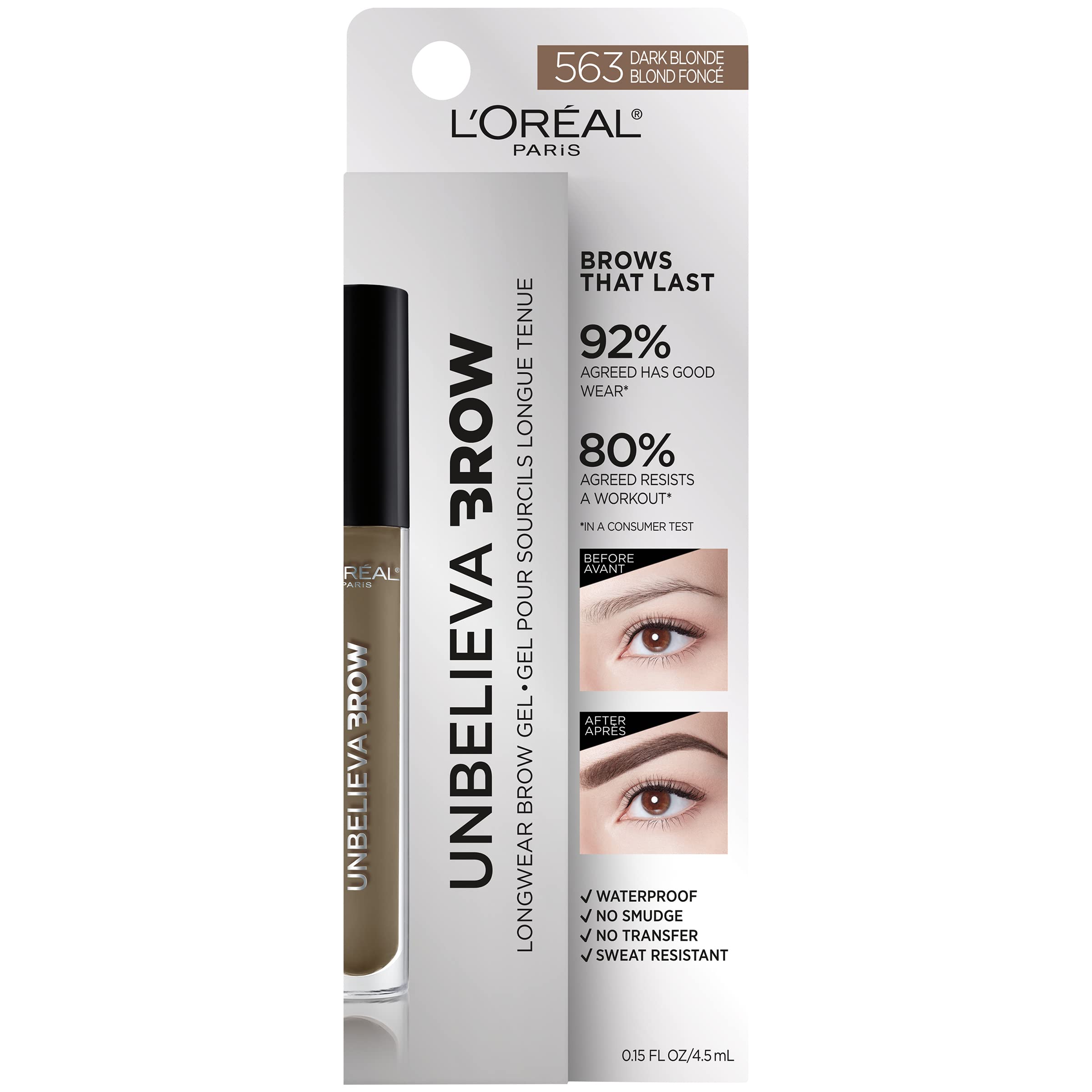 Foto 3 pulgar | Gel Para Cejas L'oreal Paris Unbelieva-brow, Impermeable, Rubio Oscuro - Venta Internacional.