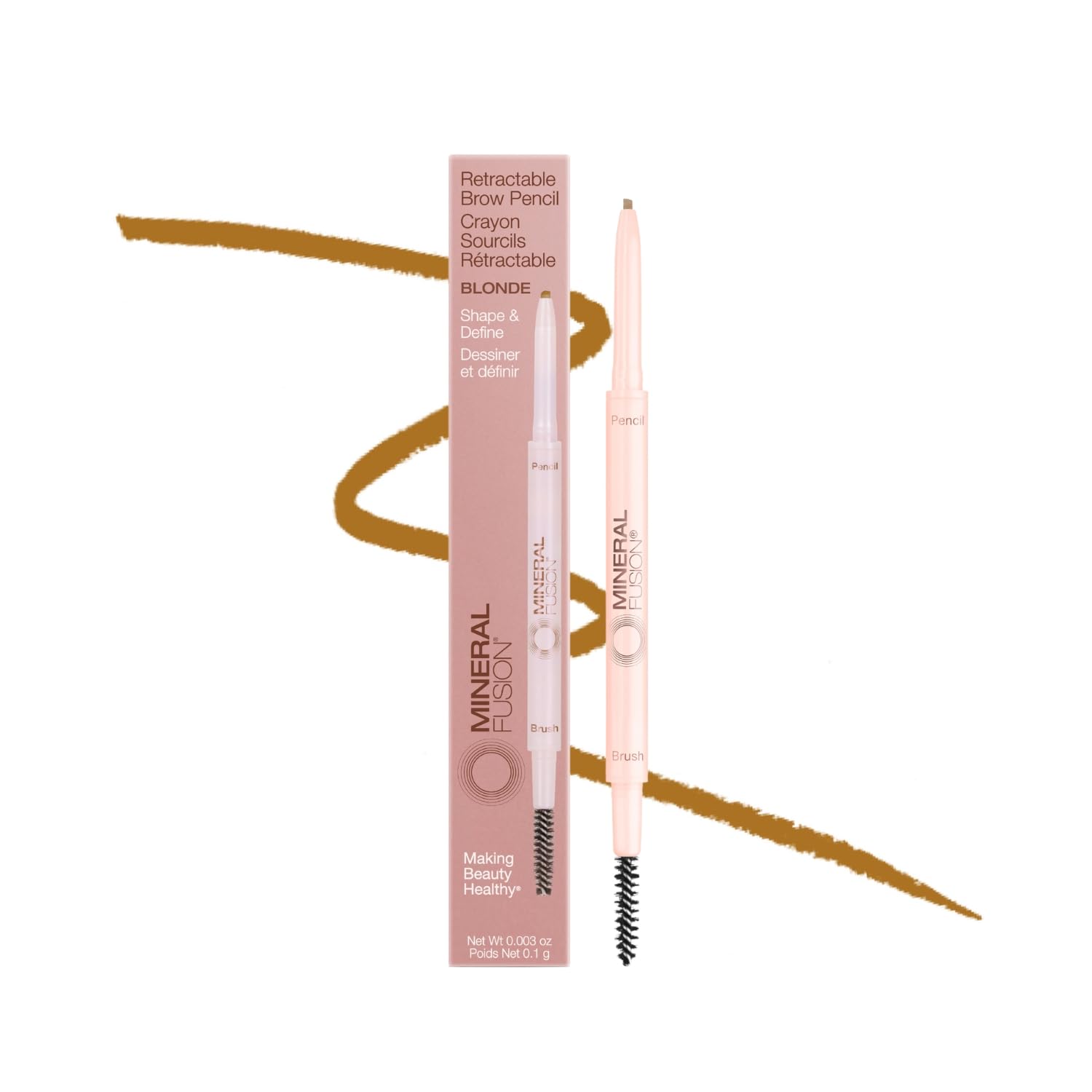 Lápiz Para Cejas Mineral Fusion Retráctil Rubio 0,9 Ml - Venta Internacional. $630