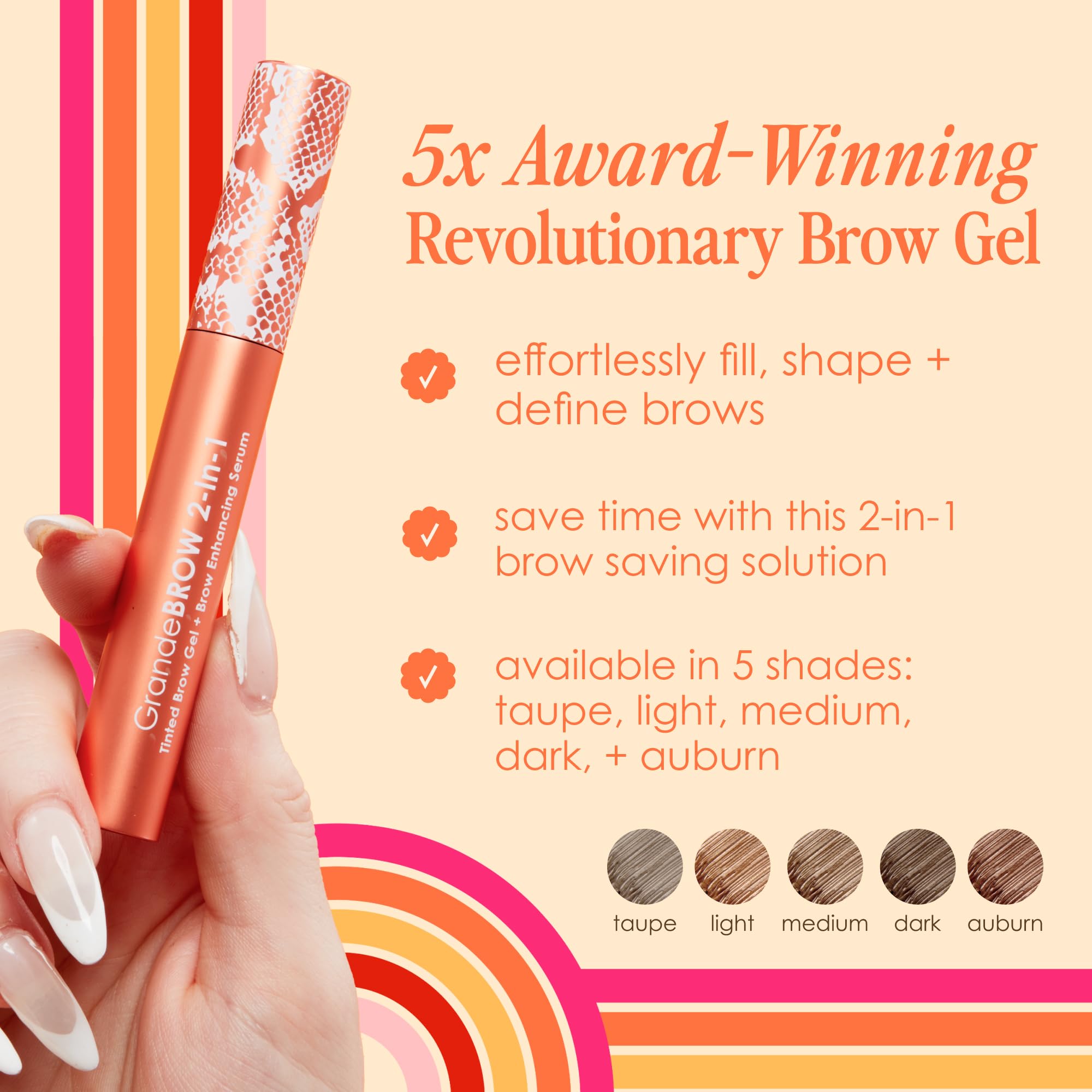 Foto 5 pulgar | Gel Para Cejas Y Sérum Realzador De Cejas Grande Cosmetics Light - Venta Internacional.