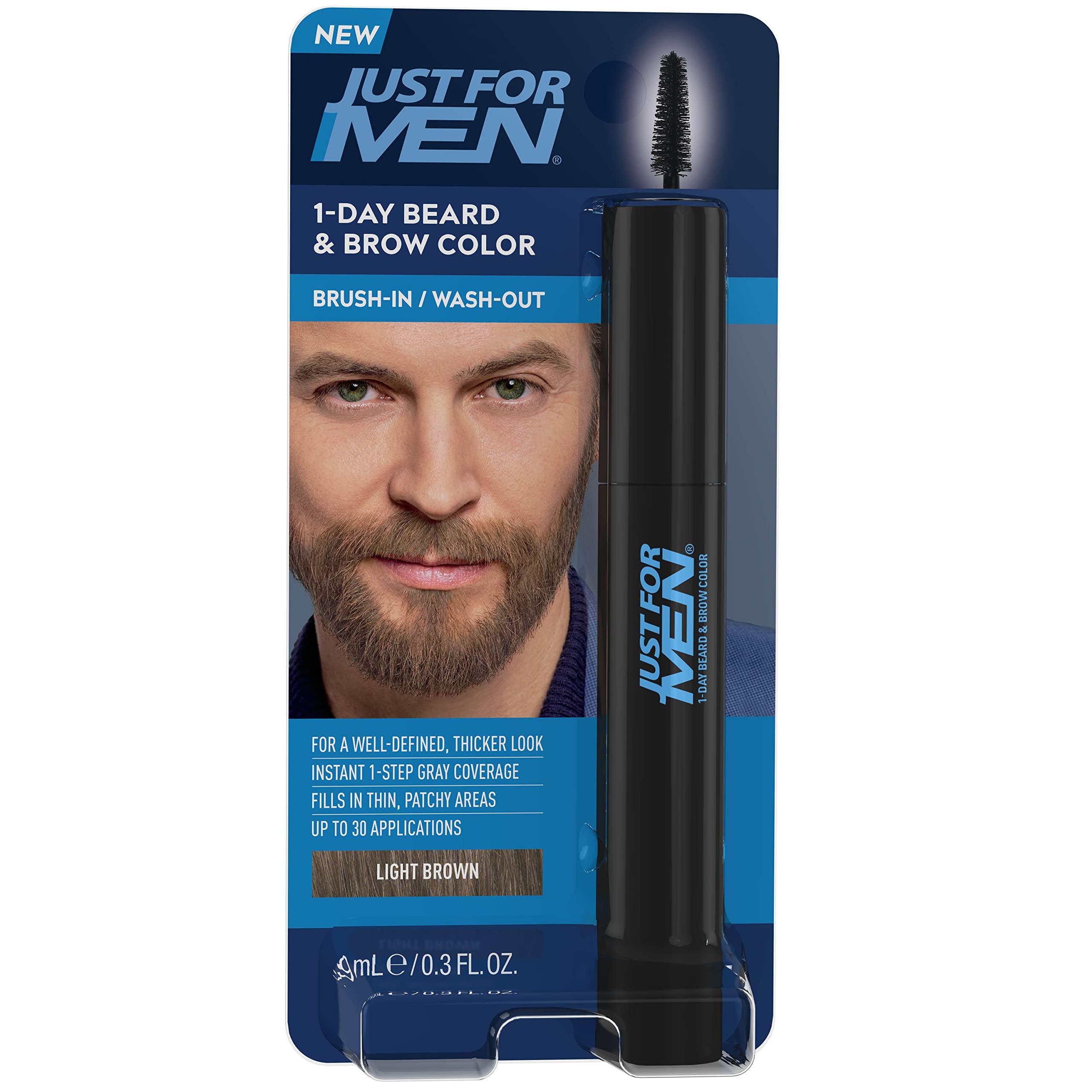 Color Para Barba Y Cejas Solo Para Hombres, 1 Día, Marrón Claro - Venta Internacional.