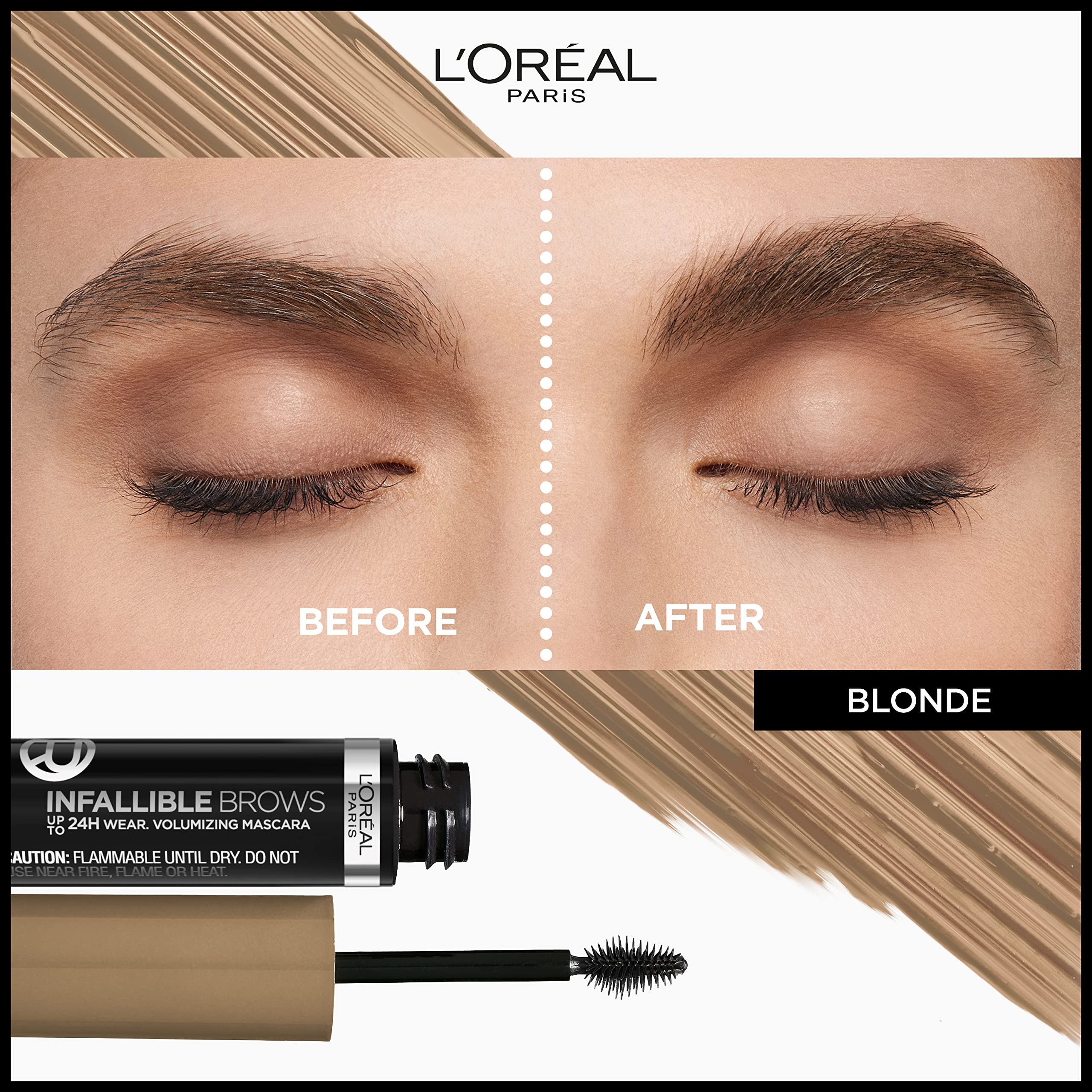 Foto 2 | Máscara Para Cejas L'oreal Paris Infallible Voluminizing 24h Wear 7.0 Blonde - Venta Internacional.