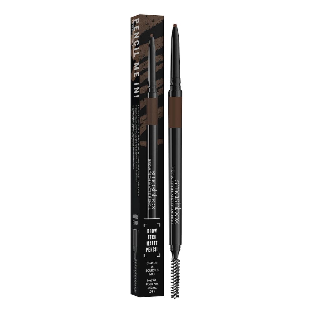 Foto 4 pulgar | Lápiz Para Cejas Smashbox Brow Tech Matte De Doble Punta, Color Castaño - Venta Internacional.