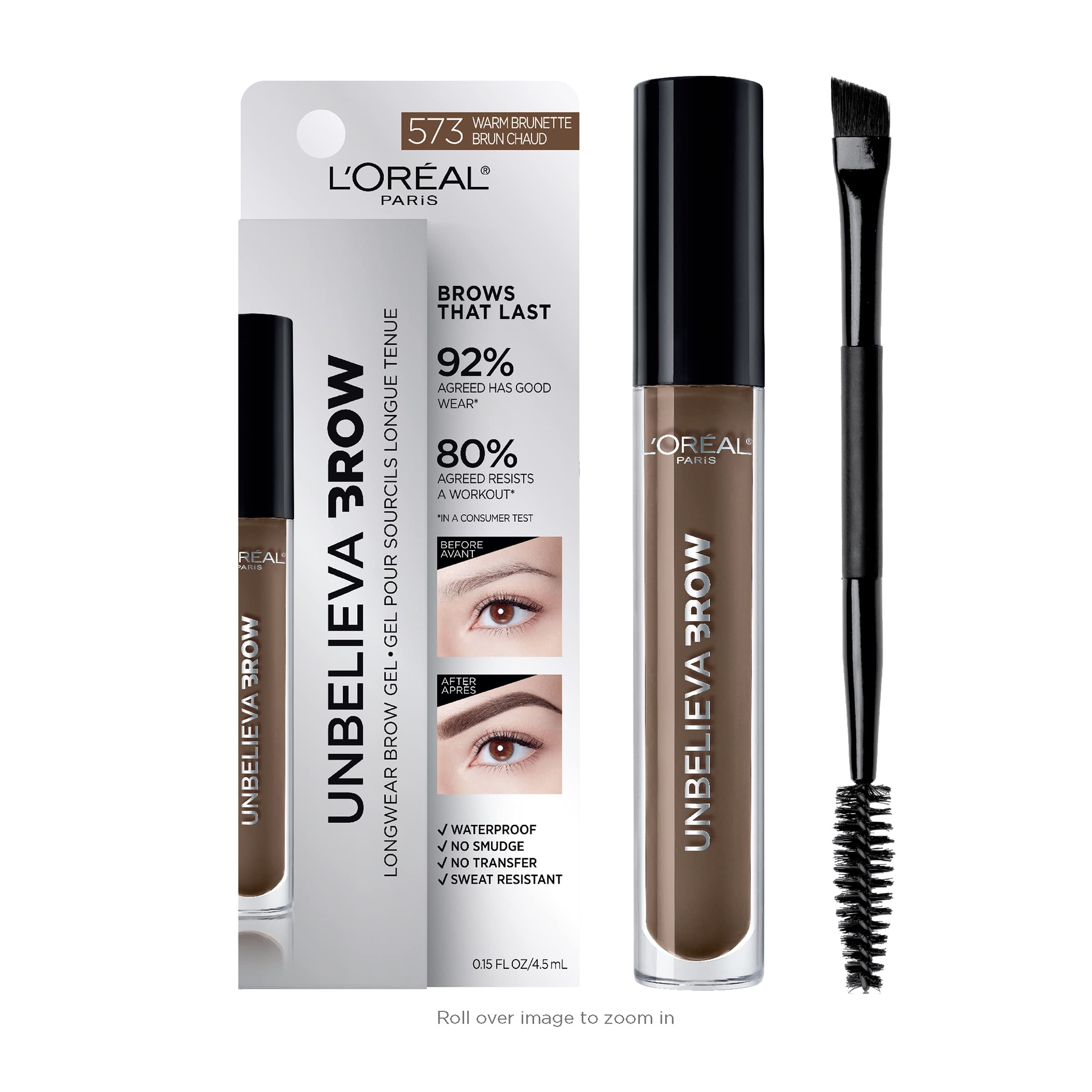 Gel Para Cejas L'oreal Paris Unbelieva-brow, Impermeable Y Cálido, Morena - Venta Internacional.