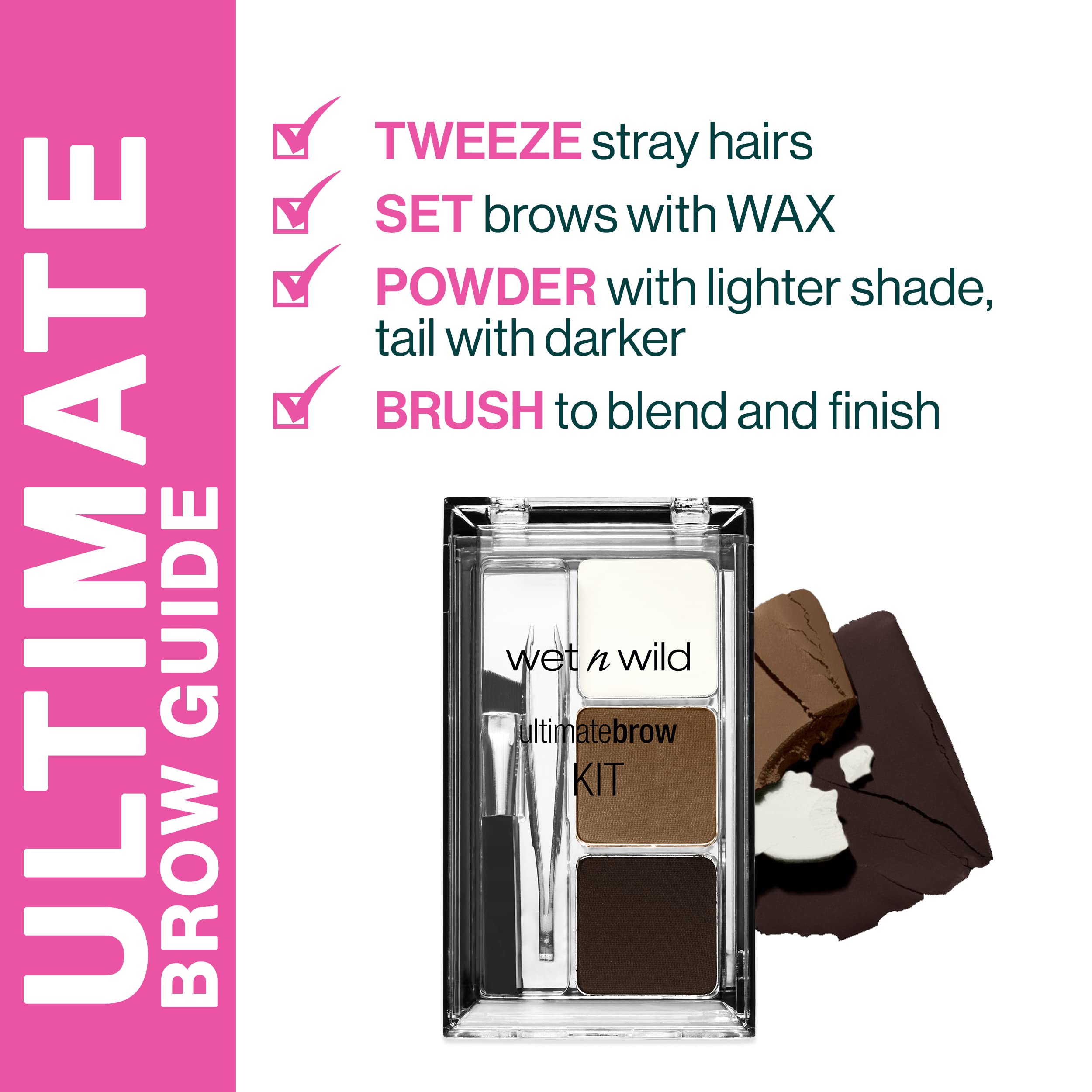 Foto 3 | Kit De Maquillaje Para Cejas Wet N Wild Ultimate Dark Brown - Venta Internacional.