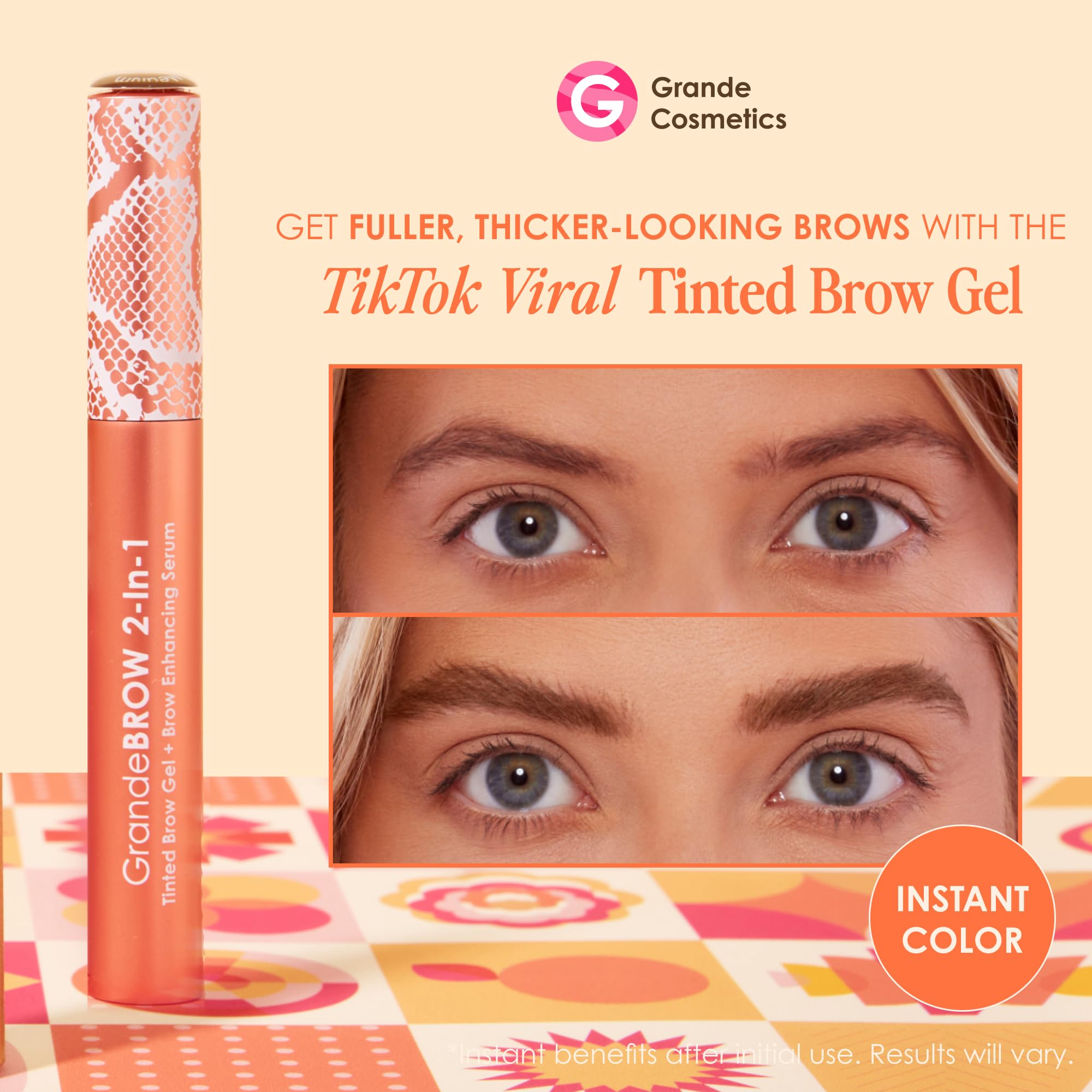 Foto 3 pulgar | Gel Para Cejas Y Sérum Realzador De Cejas Grande Cosmetics Auburn - Venta Internacional.