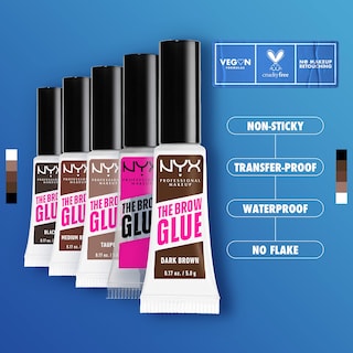 Foto 4 | Gel Para Cejas Nyx Professional Makeup The Brow Glue Marrón Oscuro - Venta Internacional.