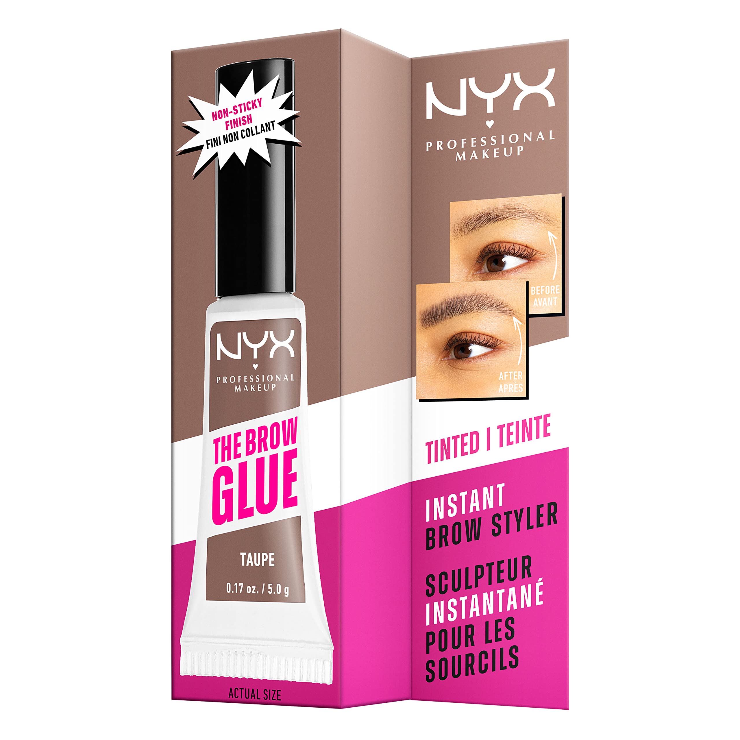 Foto 3 pulgar | Gel Para Cejas Nyx Professional Makeup The Brow Glue Taupe - Venta Internacional.