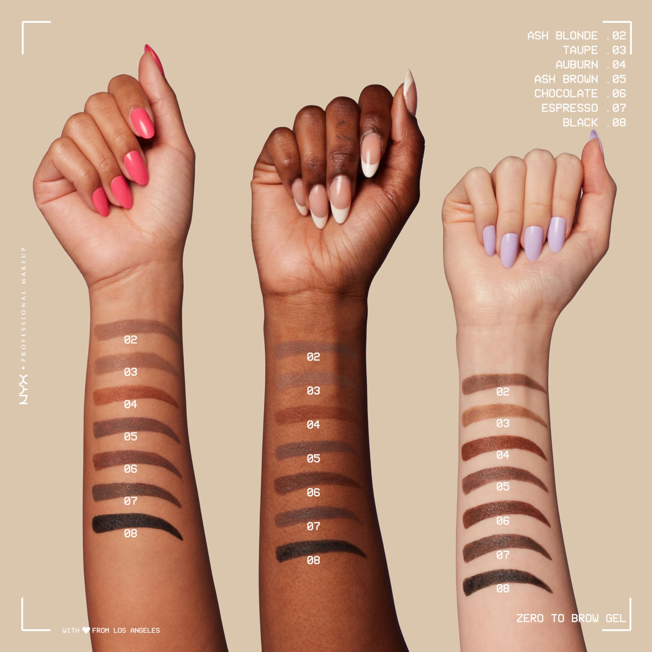 Foto 7 pulgar | Gel Para Cejas Nyx Professional Makeup Zero To Brow Ash Blonde - Venta Internacional.