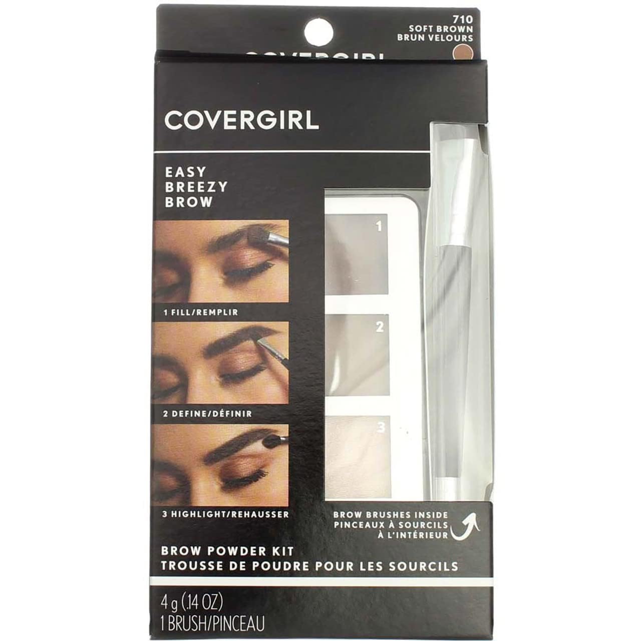 Foto 2 pulgar | Kit De Polvos Para Cejas Covergirl Easy Breezy Con Brocha Sin Crueldad - Venta Internacional.