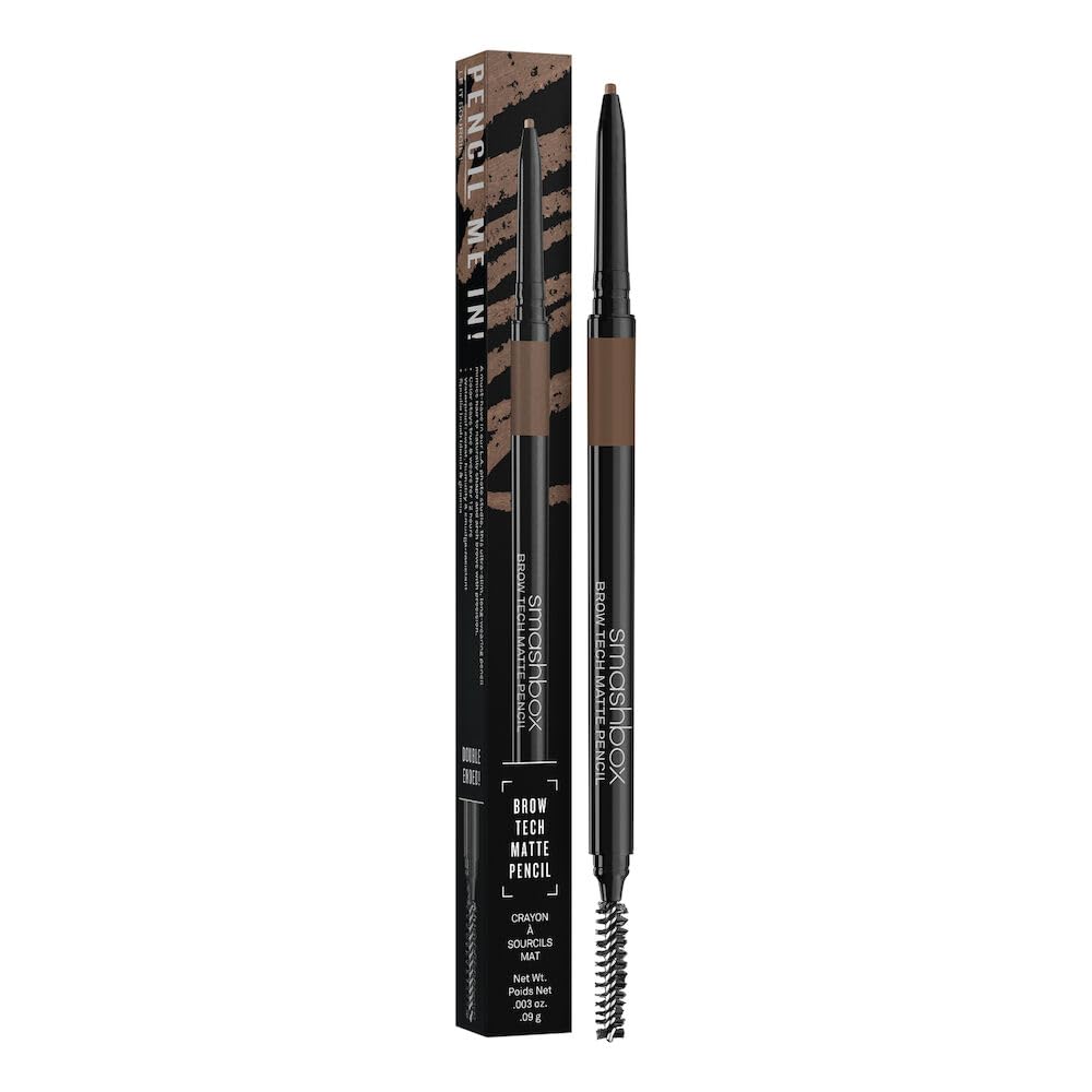 Foto 4 pulgar | Lápiz Para Cejas Smashbox Brow Tech Matte De Doble Punta, Color Topo - Venta Internacional.