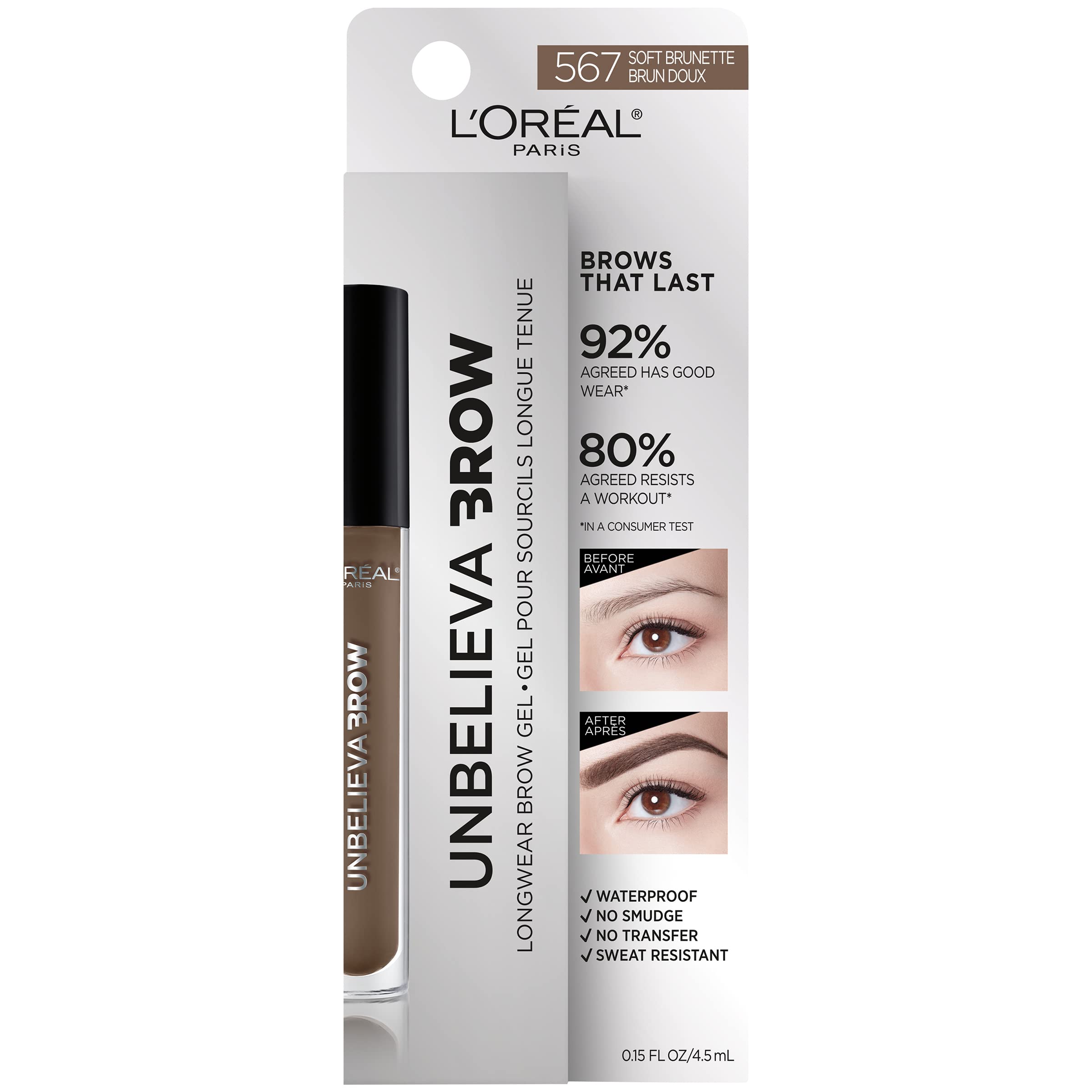 Foto 3 pulgar | Gel Para Cejas L'oreal Paris Unbelieva-brow Soft Brunette 4,5 Ml - Venta Internacional.