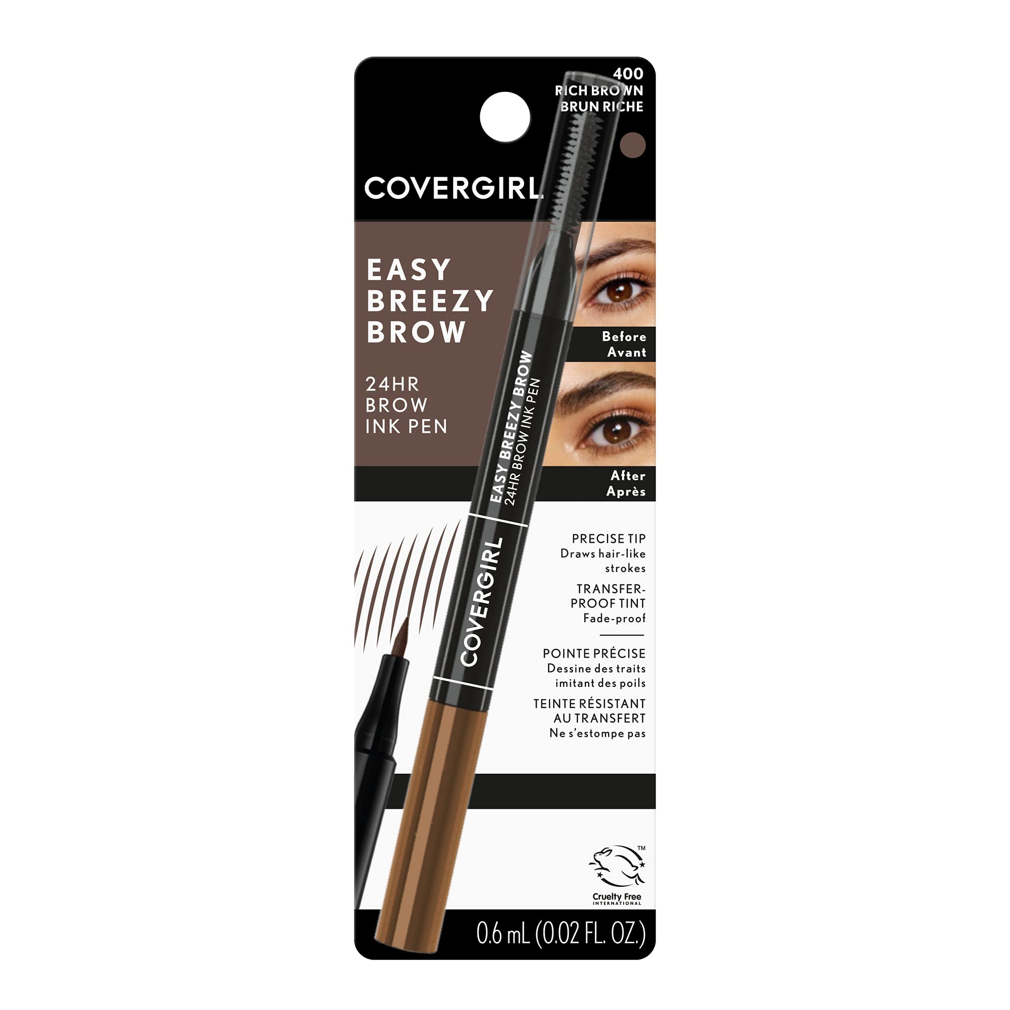 Foto 4 pulgar | Bolígrafo Para Cejas Covergirl Easy Breezy Brow 24hr Brow Ink Pen™ - Venta Internacional.