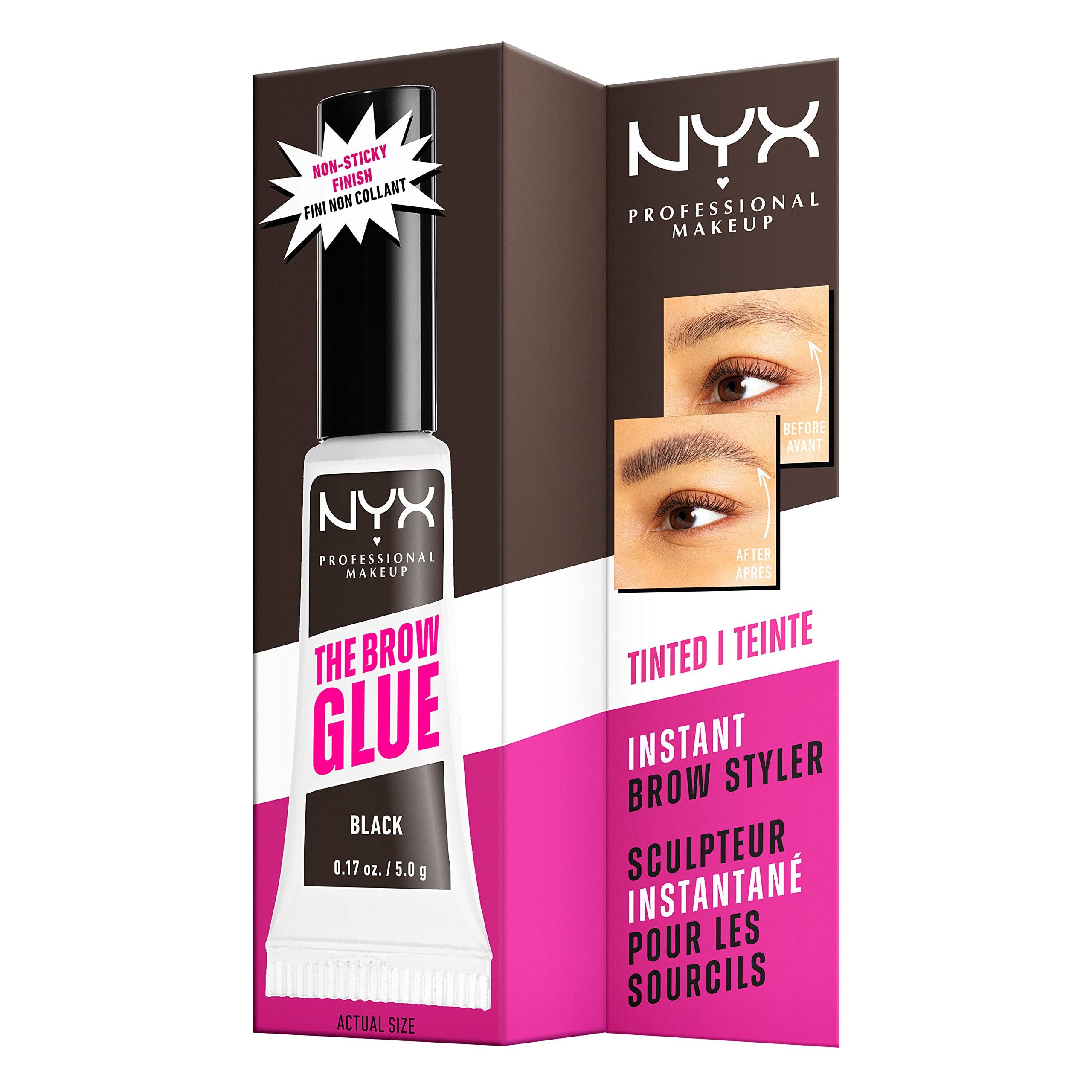 Foto 3 pulgar | Gel Para Cejas Nyx Professional Makeup The Brow Glue Black - Venta Internacional.