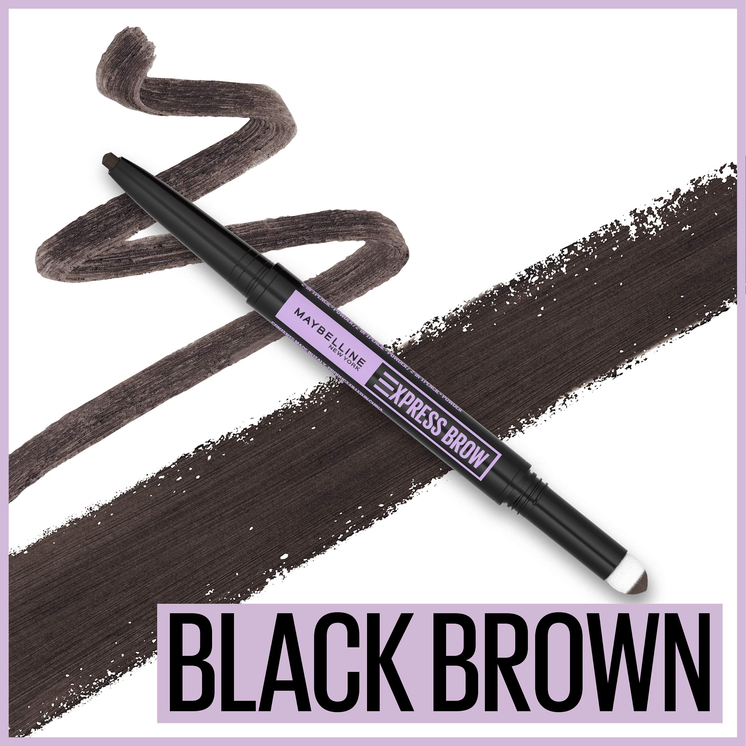 Foto 3 pulgar | Lápiz Y Polvo Para Cejas Maybelline Express Brow Black Brown - Venta Internacional.