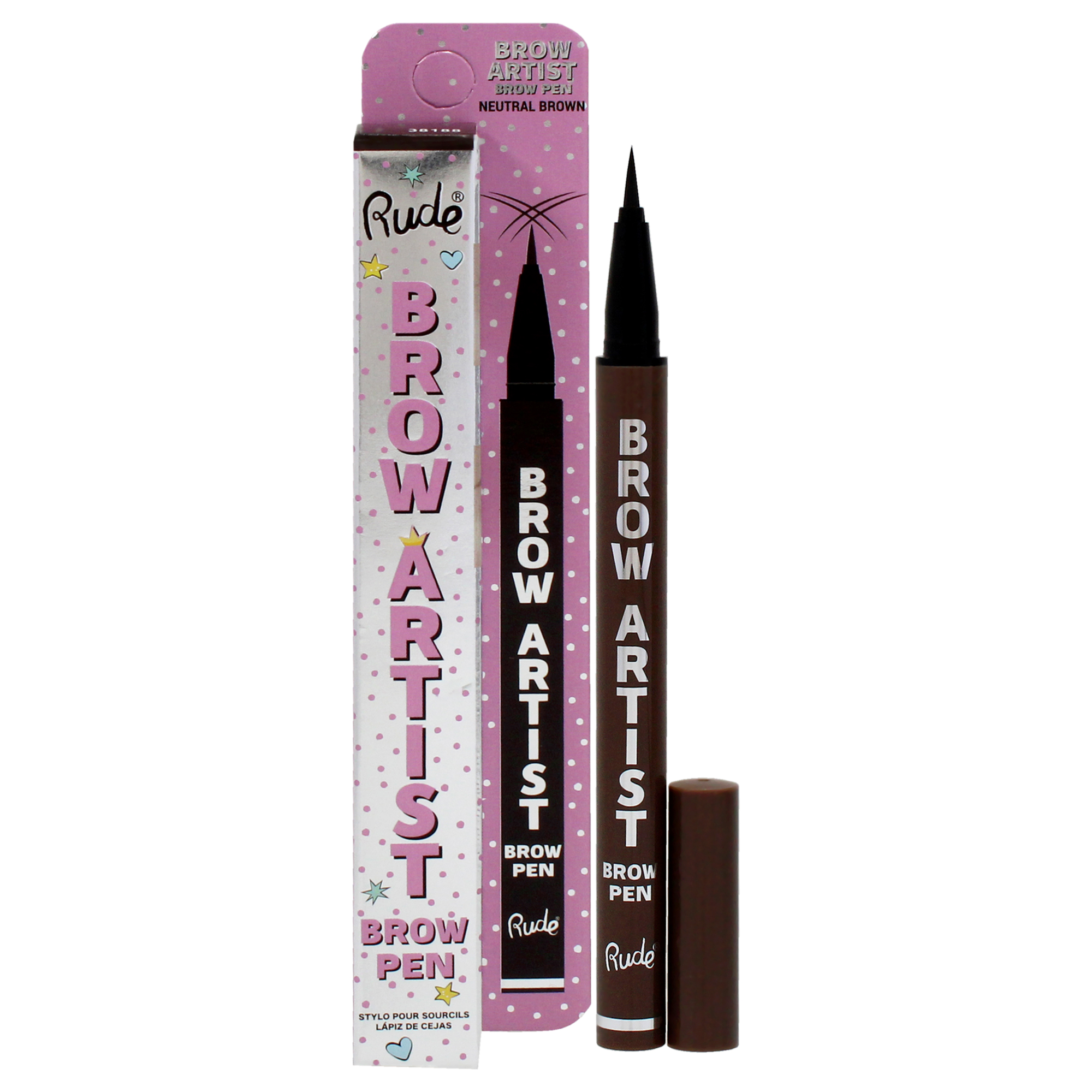 Bolígrafo Para Cejas Rude Cosmetics Brow Artist, Marrón Neutro - Venta Internacional.