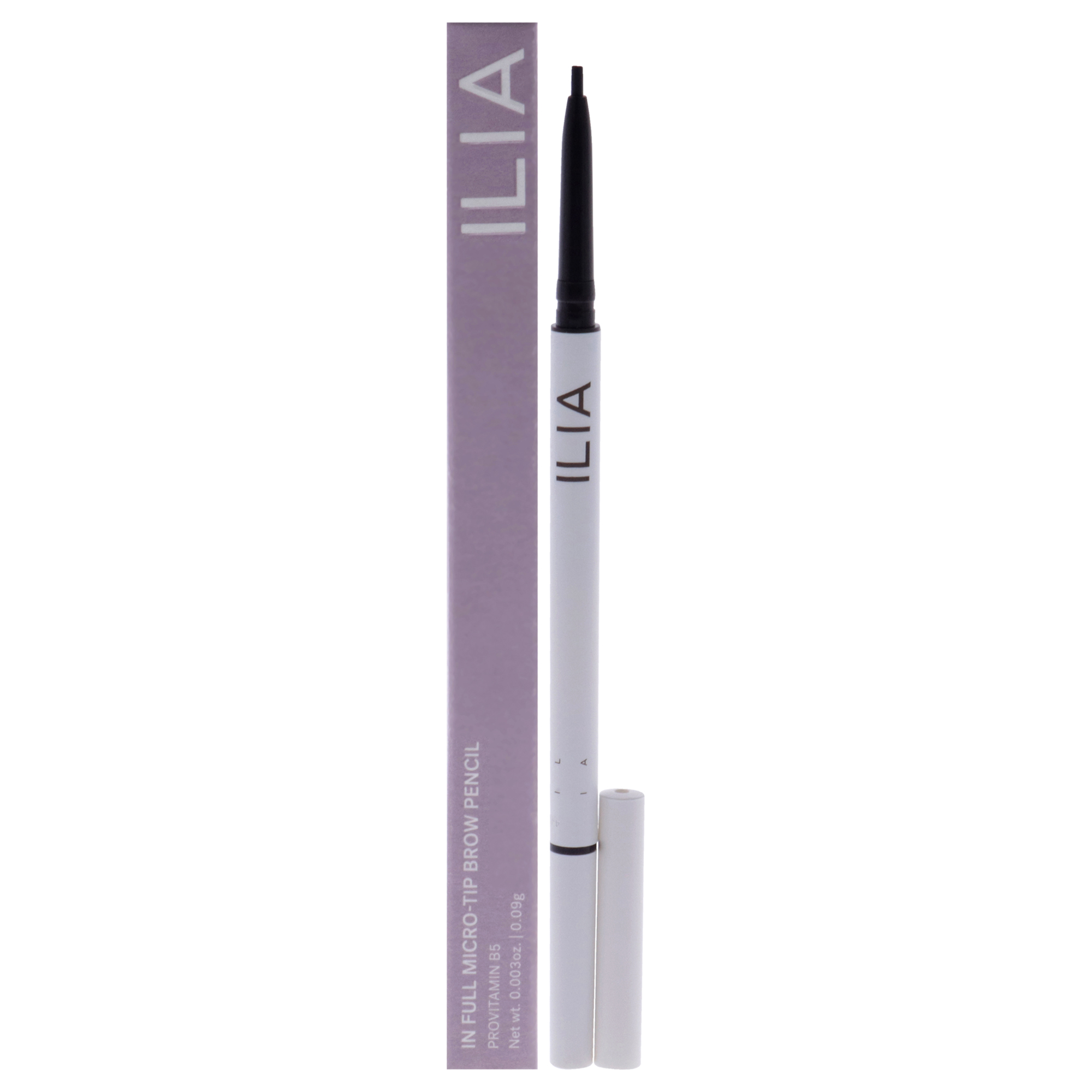 Lápiz De Cejas Ilia Beauty En Color Negro Suave Con Micropunta - Venta Internacional.