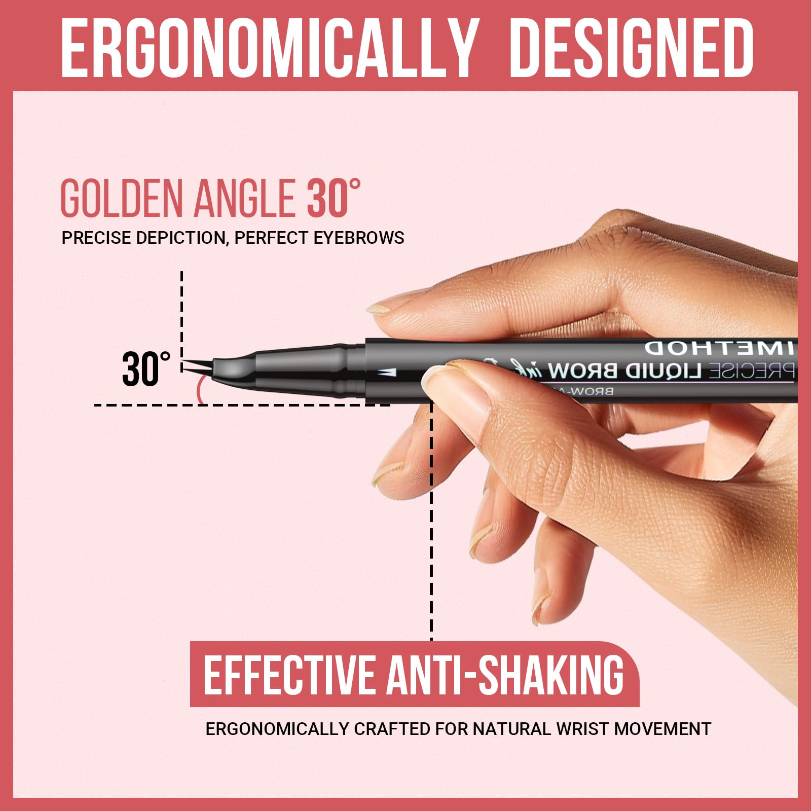 Foto 3 pulgar | Lápiz Para Cejas Imethod Curved Brow Pencil 2 En 1, Color Marrón, Dura 24 Horas - Venta Internacional.