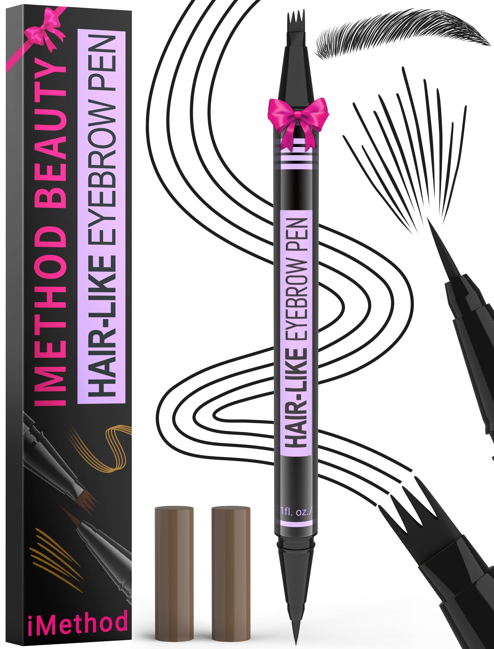 Foto 2 pulgar | Bolígrafo De Cejas Imethod Magic 2 En 1 Resistente Al Agua Para Mujer, Color Negro - Venta Internacional.