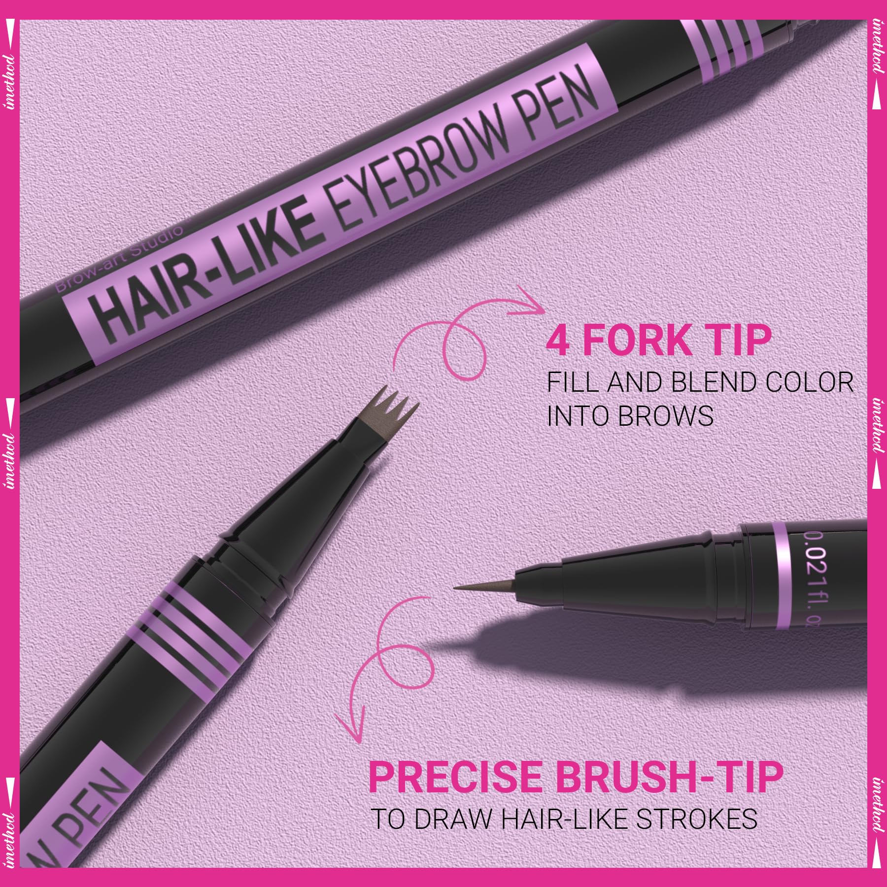 Foto 5 pulgar | Bolígrafo De Cejas Imethod Magic 2 En 1 Impermeable Marrón Para Mujer - Venta Internacional.