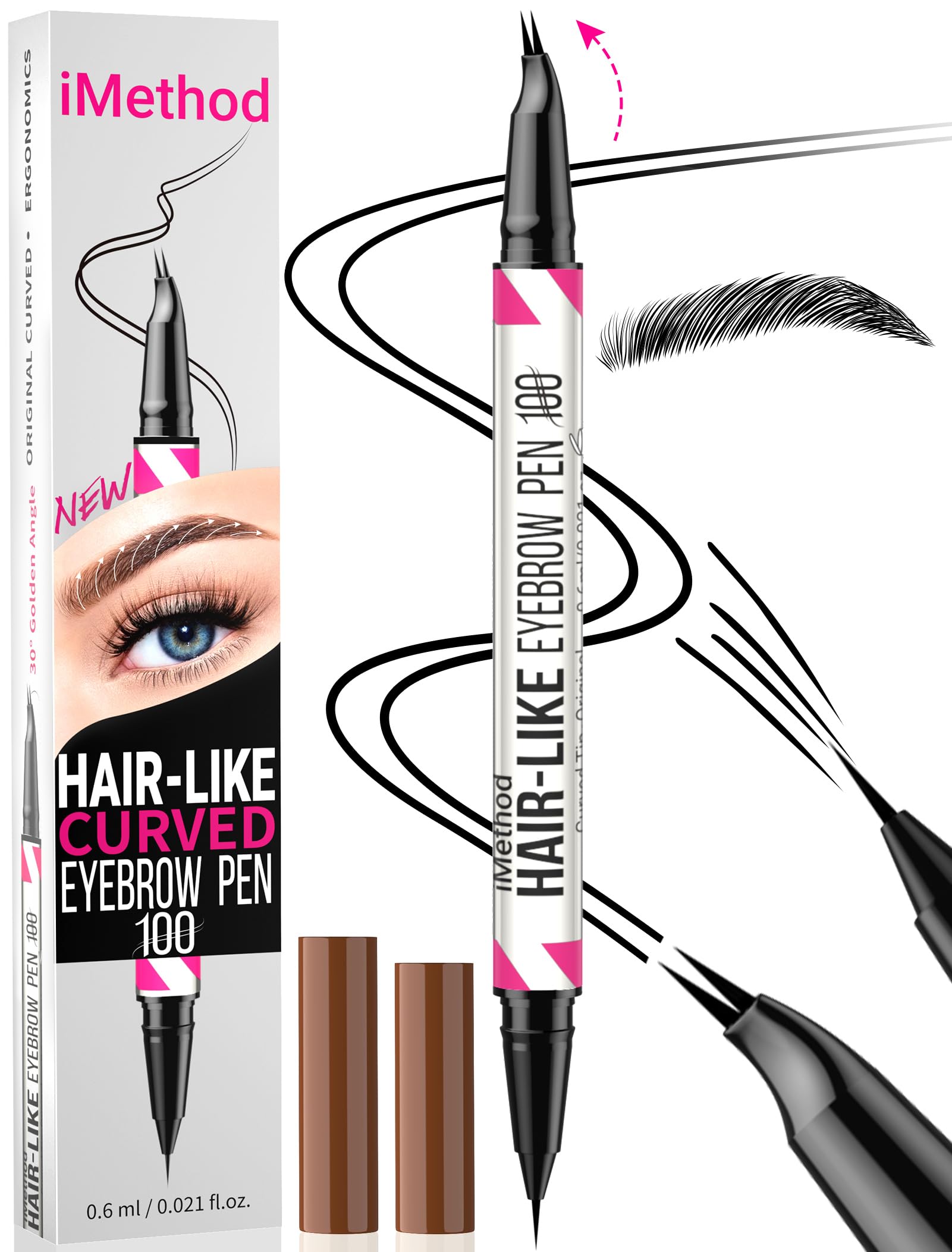 Bolígrafo para Cejas iMmethod Negro - Venta Internacional