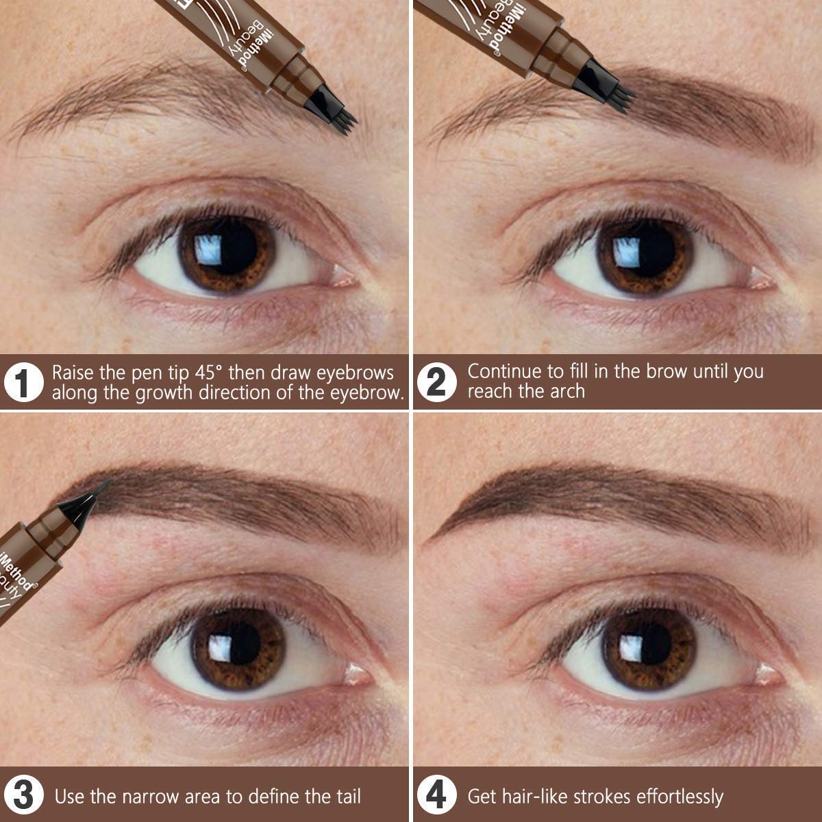 Foto 6 | Lápiz Para Cejas Imethod Upgrade Tattoo, Resistente Al Agua, Color Marrón Oscuro - Venta Internacional.