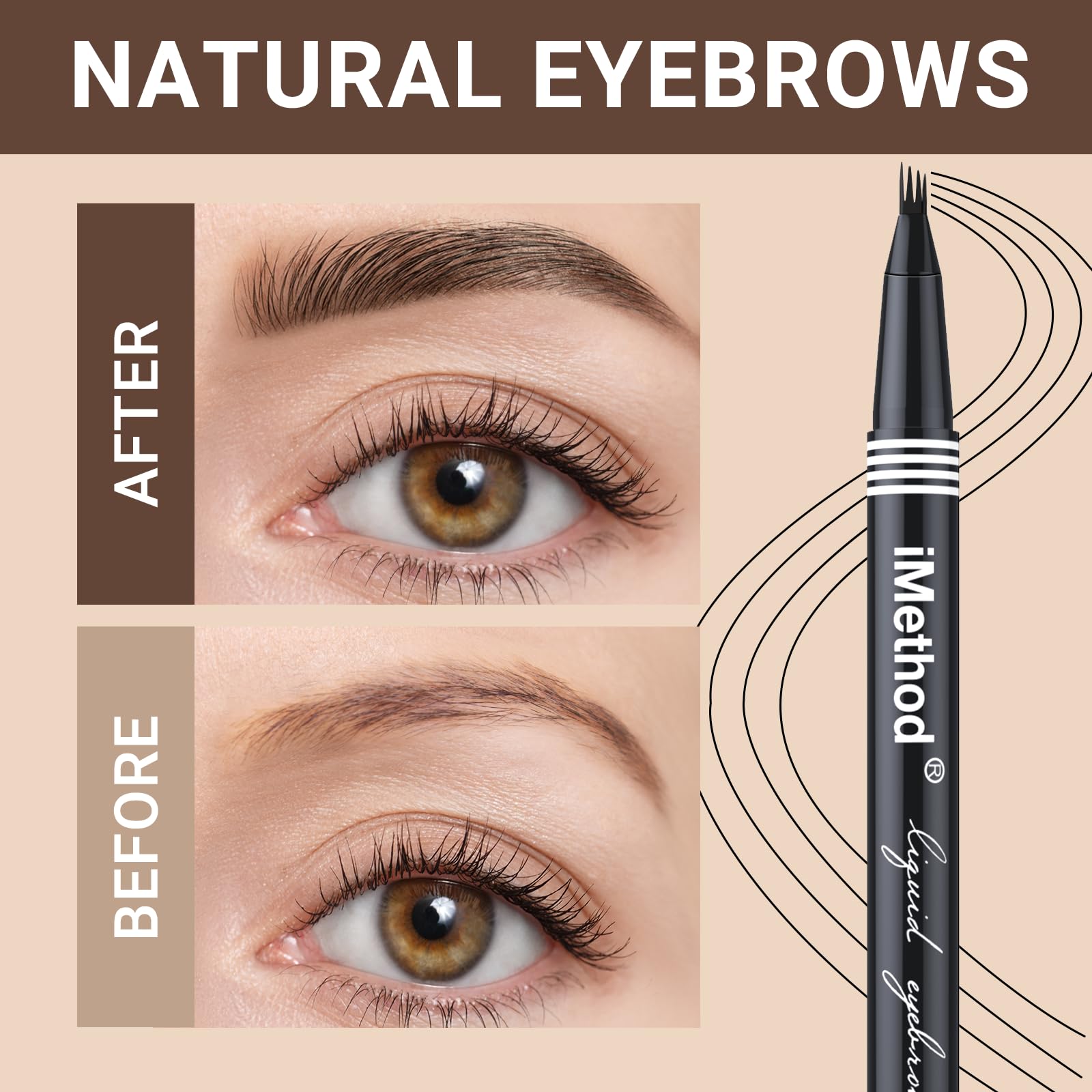 Foto 4 pulgar | Bolígrafo De Cejas Imethod Con Punta Micro De 4 Horquillas Para Mujer - Venta Internacional.