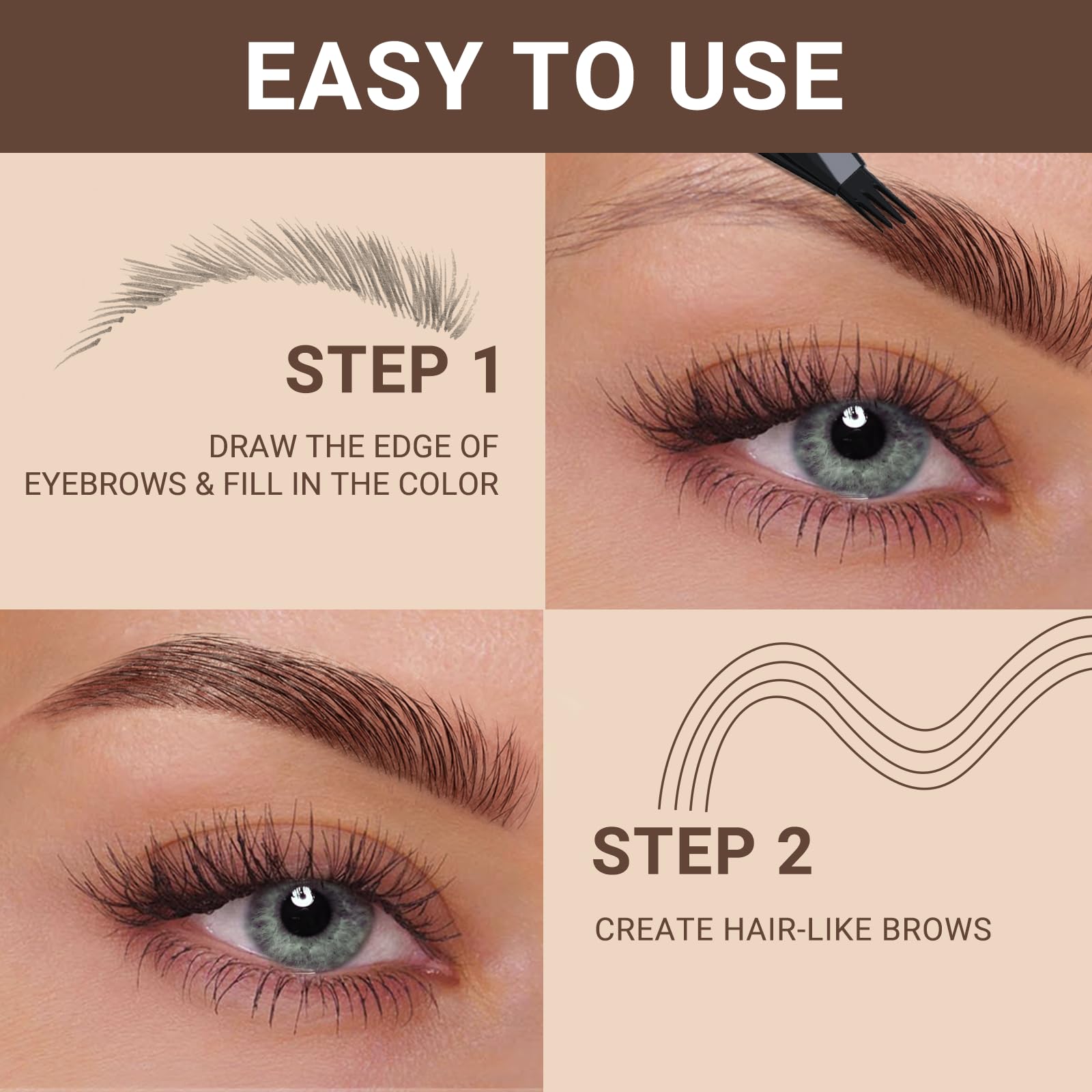 Foto 7 pulgar | Bolígrafo De Cejas Imethod Con Punta Micro De 4 Horquillas Para Mujer - Venta Internacional.
