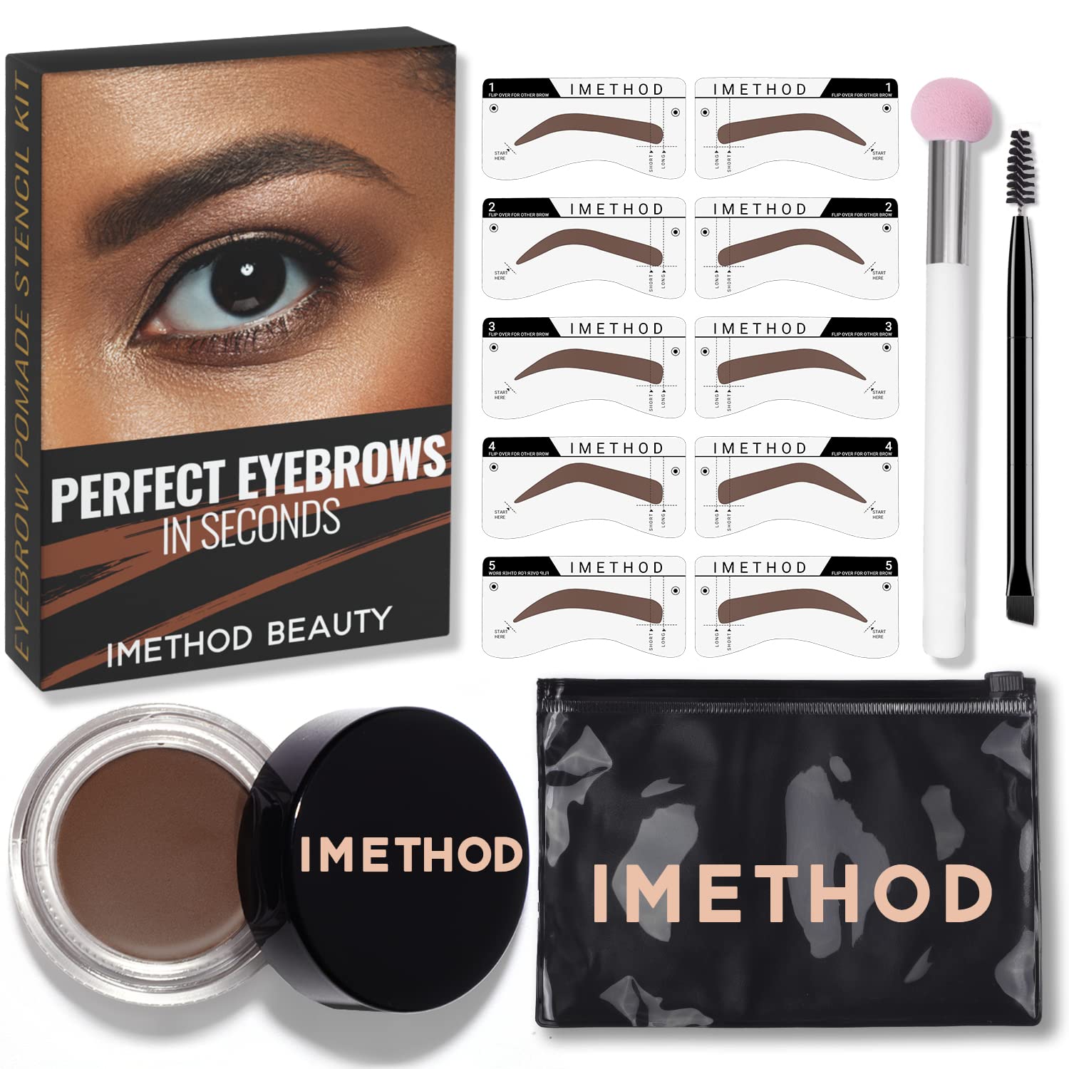 Kit De Estampillas Y Plantillas Para Cejas Imethod Brow Ash Brown - Venta Internacional.