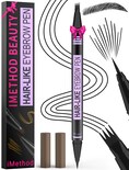Bolígrafo De Cejas Imethod Magic 2 En 1 Resistente Al Agua Para Mujer, Color Negro - Venta Internacional.