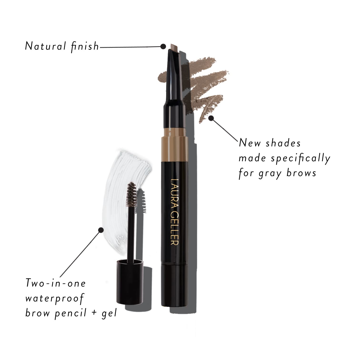Foto 4 pulgar | Lápiz Y Gel Para Cejas Laura Geller New York Sculpt-n-stay Black - Venta Internacional.