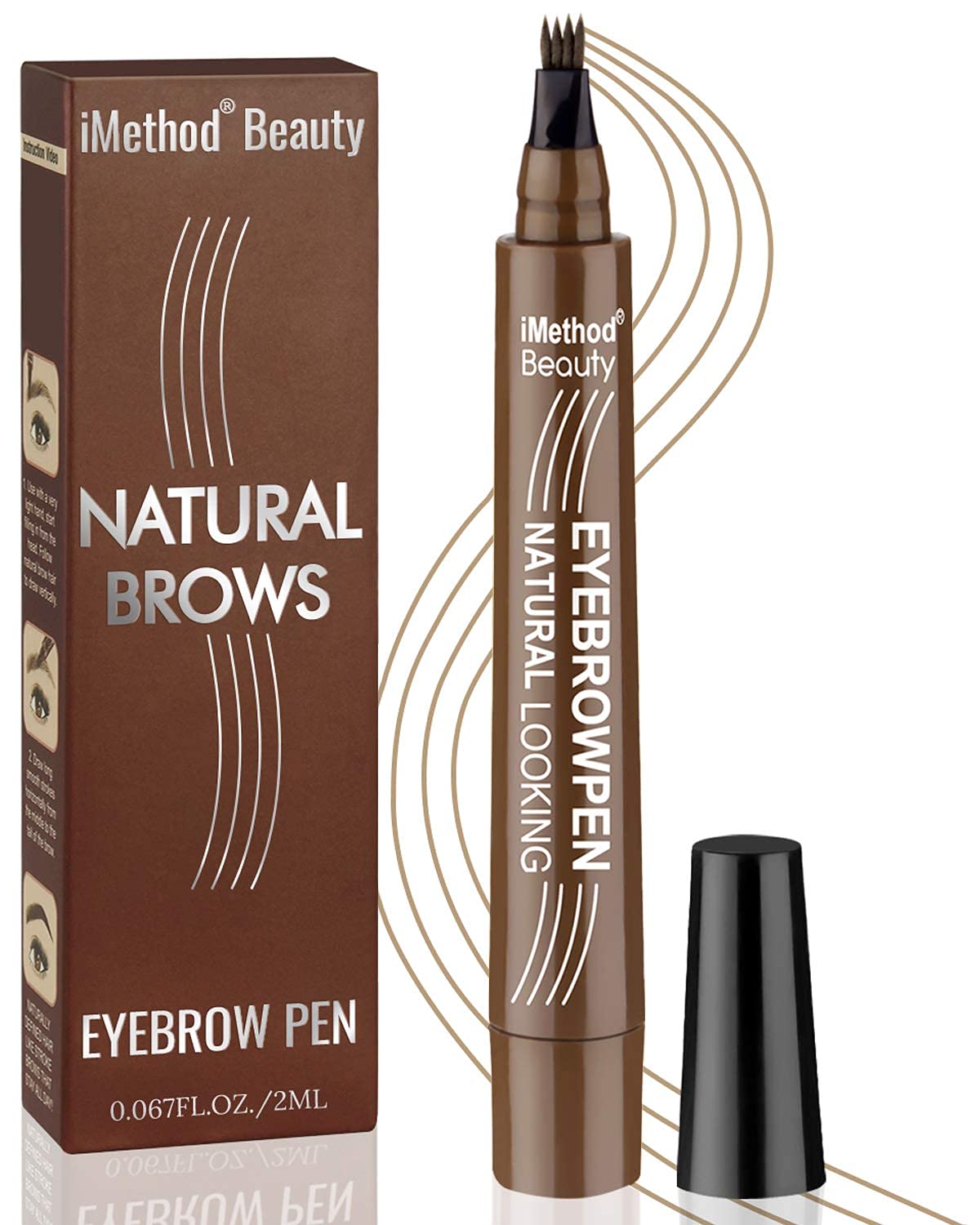 Lápiz Para Cejas Imethod Upgrade Tattoo, Resistente Al Agua, Color Marrón Claro - Venta Internacional.