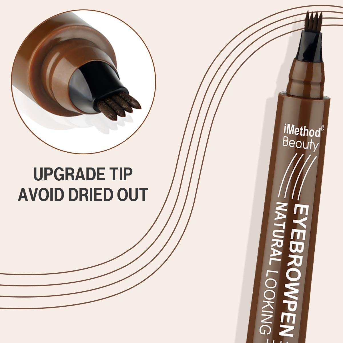 Foto 2 | Lápiz Para Cejas Imethod Upgrade Tattoo, Resistente Al Agua, Color Marrón Claro - Venta Internacional.