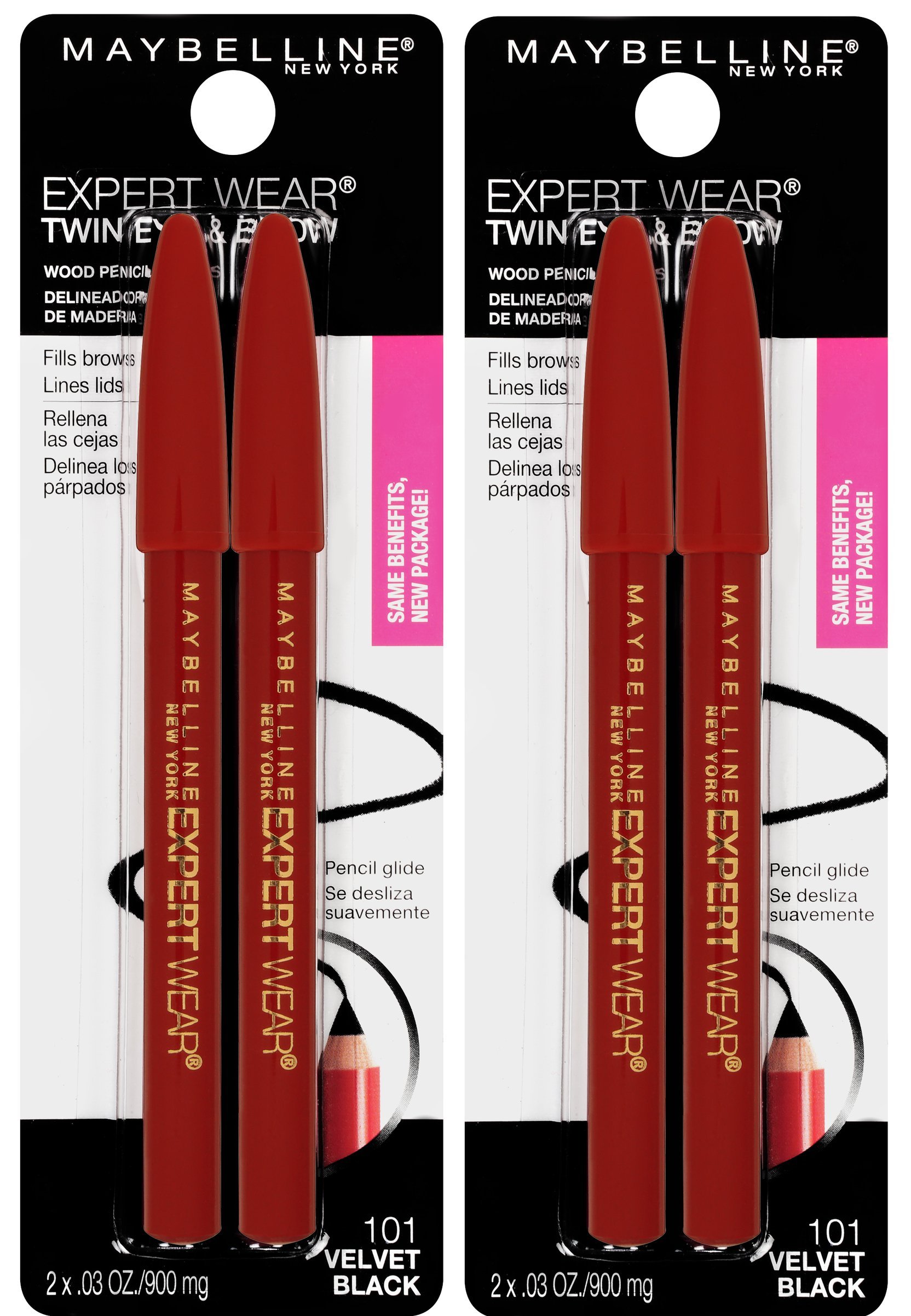 Foto 2 pulgar | Lápices De Maquillaje Maybelline Expert Wear Twin Brow & Eye, 4 Unidades - Venta Internacional.
