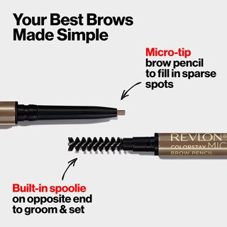 Foto 5 | Lápiz De Cejas Revlon Colorstay Micro W/ Spoolie 453 Soft Brown - Venta Internacional.