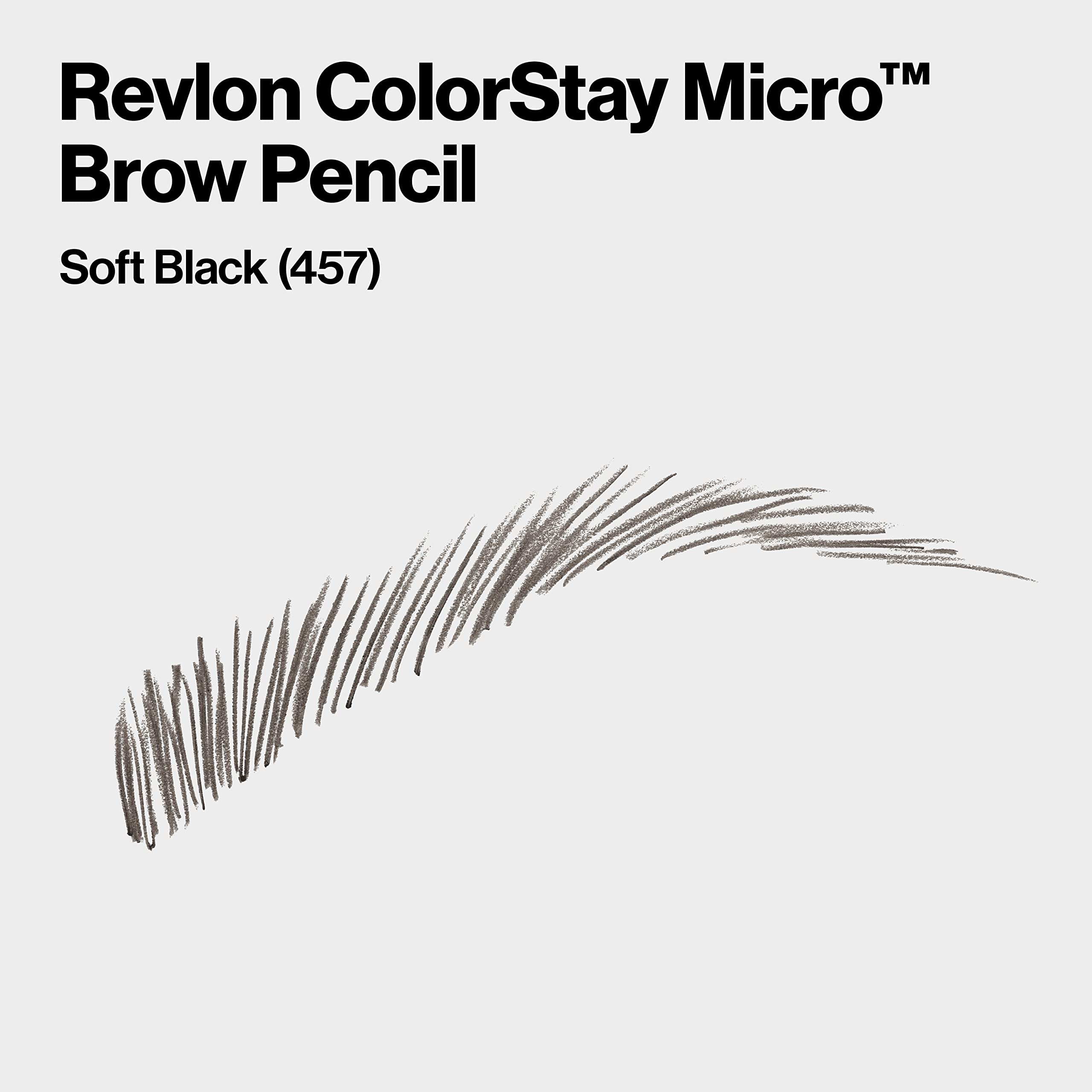 Foto 2 | Lápiz De Cejas Revlon Colorstay Micro W/ Spoolie 457 Soft Black - Venta Internacional.