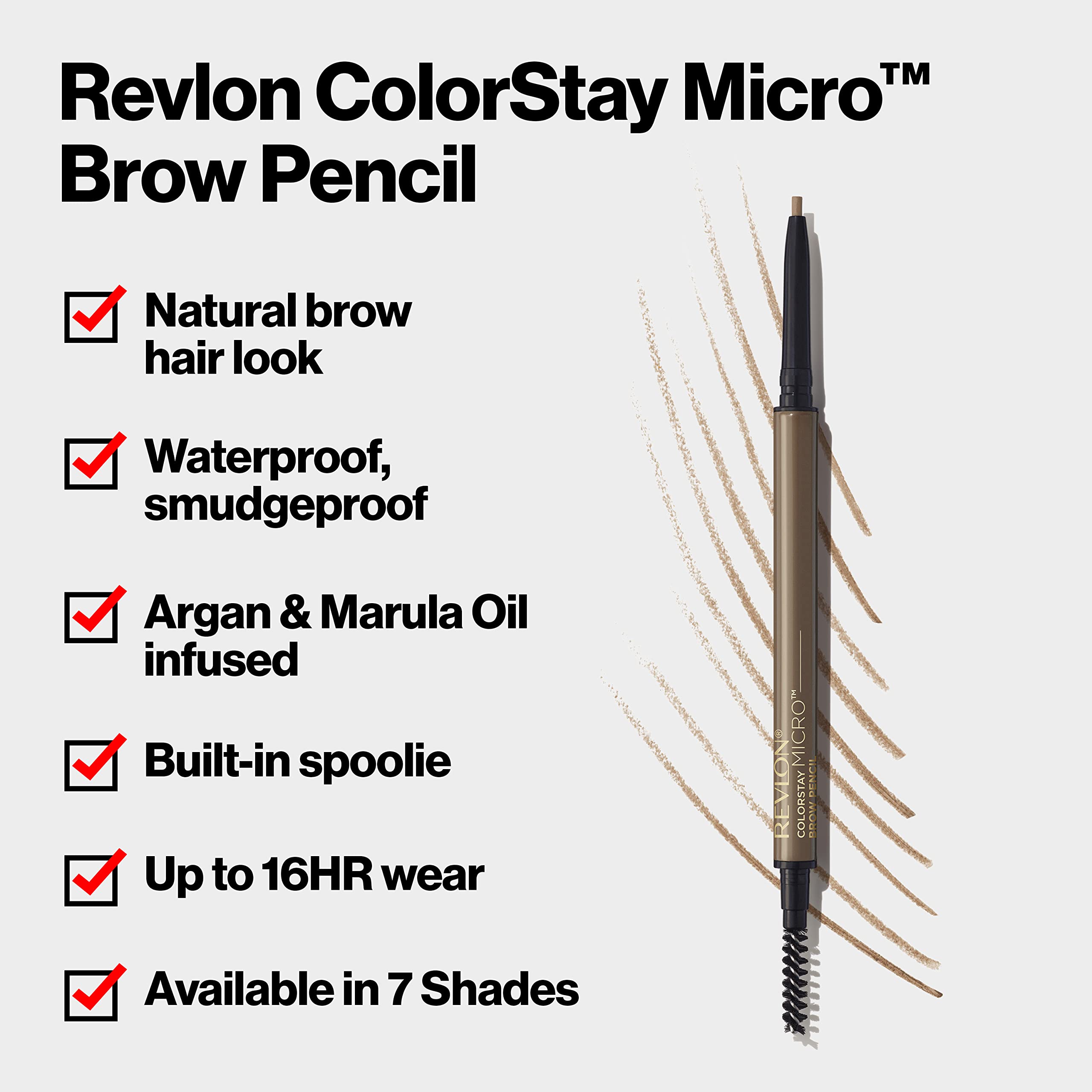 Foto 4 pulgar | Lápiz De Cejas Revlon Colorstay Micro W/ Spoolie 450 Blonde - Venta Internacional.