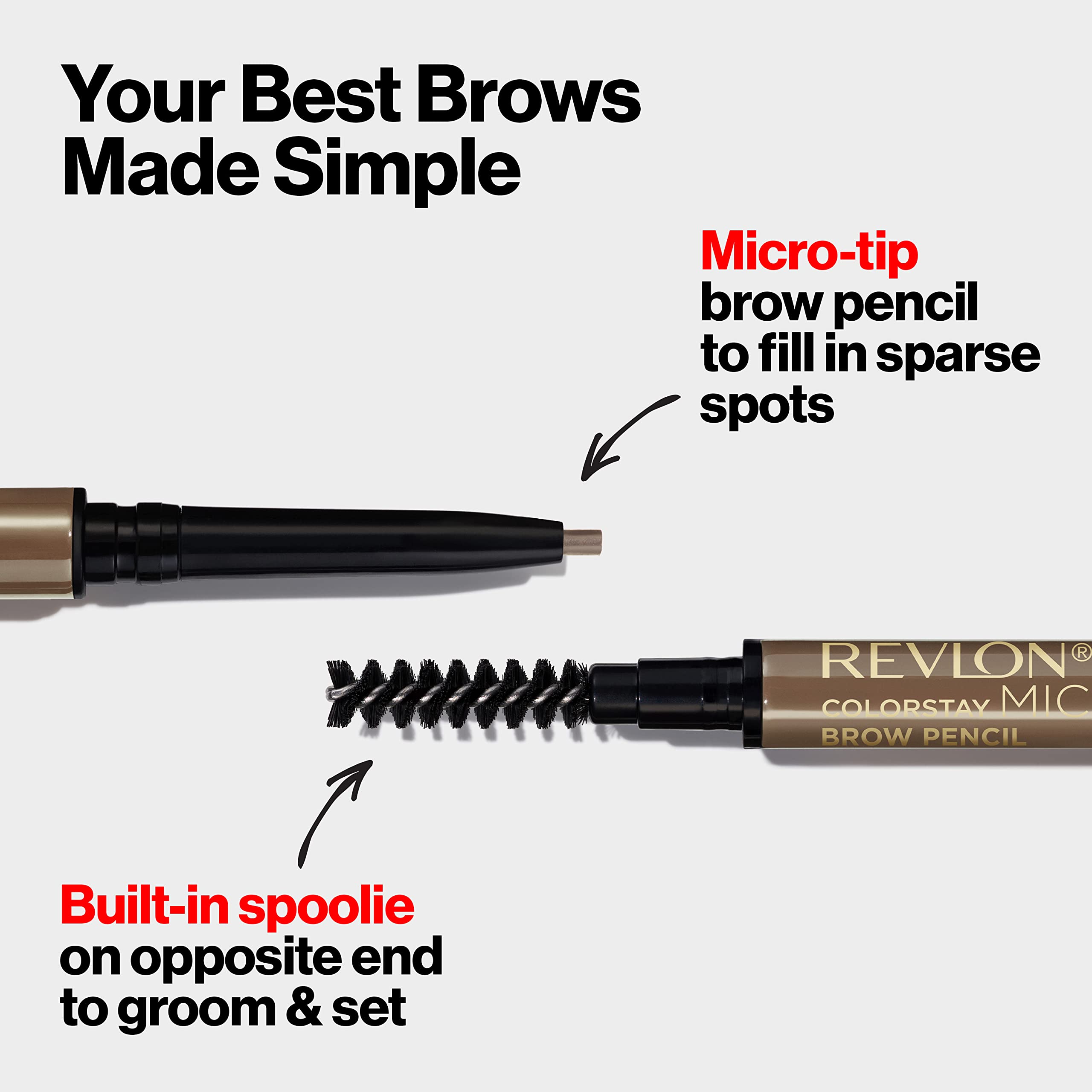 Foto 5 | Lápiz De Cejas Revlon Colorstay Micro W/ Spoolie 450 Blonde - Venta Internacional.