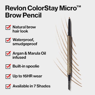 Foto 3 | Lápiz De Cejas Revlon Colorstay Micro W/ Spoolie 456 Dark Brown - Venta Internacional.