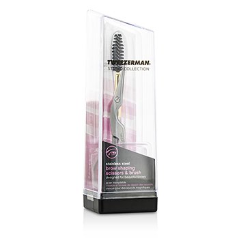 Foto 2 | Tijeras Y Brochas Para Moldear Cejas Tweezerman De Acero Inoxidable - Venta Internacional.