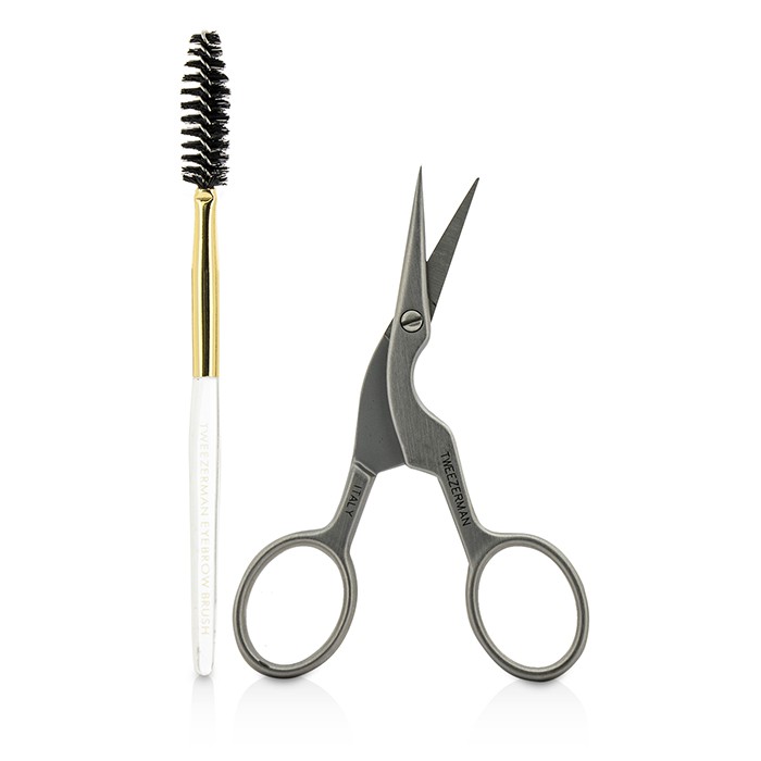 Foto 5 pulgar | Tijeras Y Brochas Para Moldear Cejas Tweezerman De Acero Inoxidable - Venta Internacional.