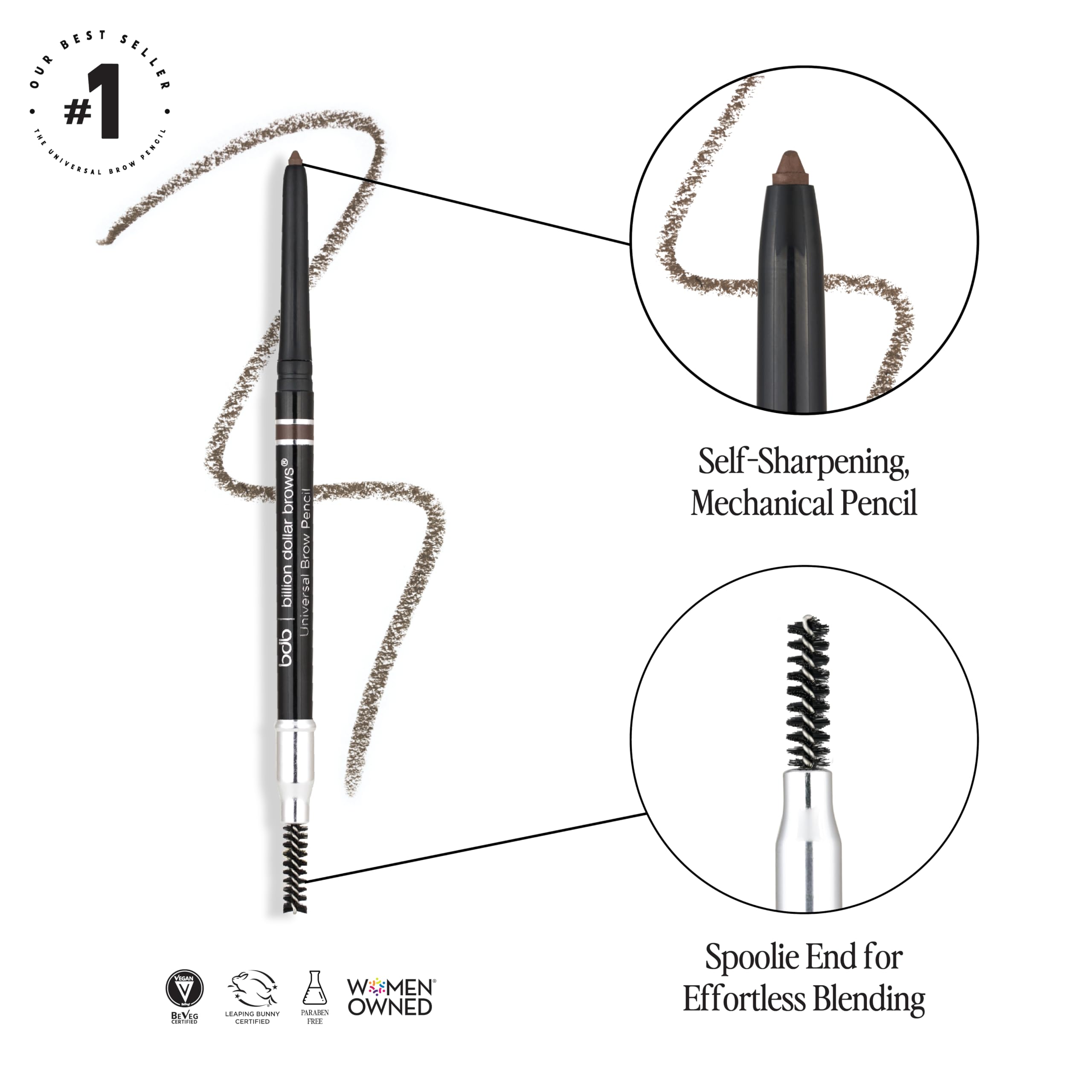 Foto 4 pulgar | Lápiz De Cejas Billion Dollar Brows Universal Waterproof - Venta Internacional.