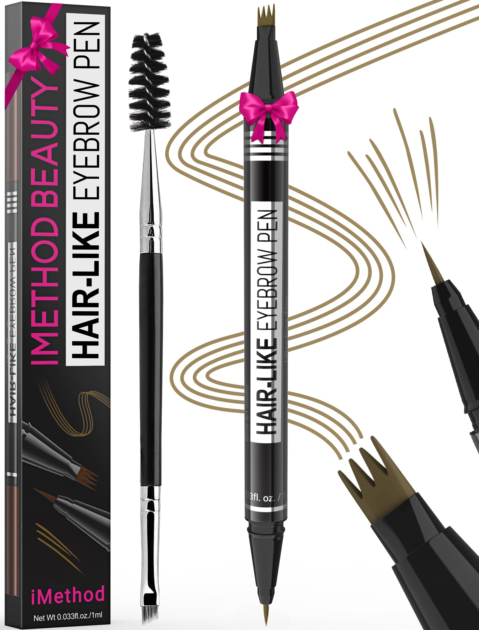Bolígrafo para Cejas Imethod Magical 2 En 1 Impermeable Marrón Claro - Venta Internacional