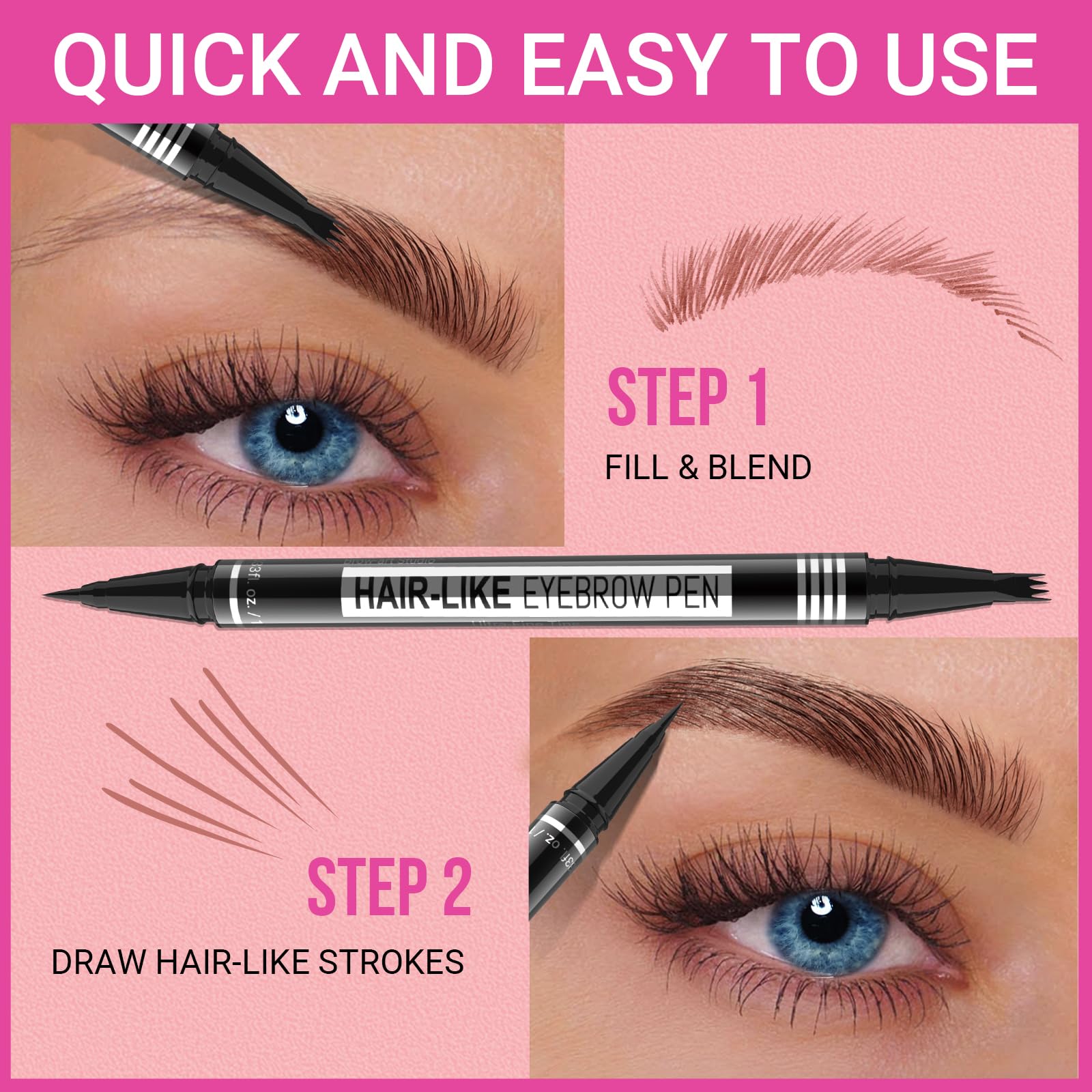 Foto 6 pulgar | Bolígrafo para Cejas Imethod Magical 2 En 1 Impermeable Marrón Claro - Venta Internacional