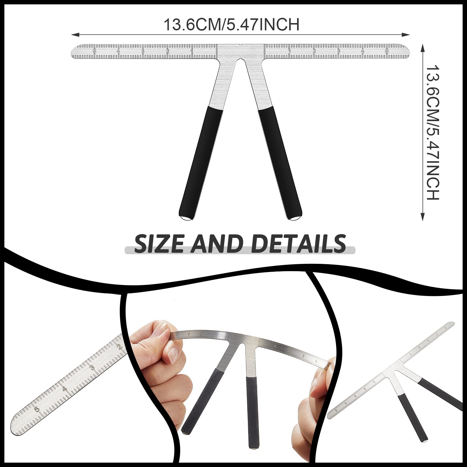 Foto 3 pulgar | Juego De Reglas Para Tatuajes Y Cejas 6 Piezas Con Cuchillas para Recortar Cejas - Venta Internacional