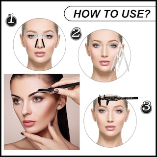 Foto 5 | Juego De Reglas Para Tatuajes Y Cejas 6 Piezas Con Cuchillas para Recortar Cejas - Venta Internacional