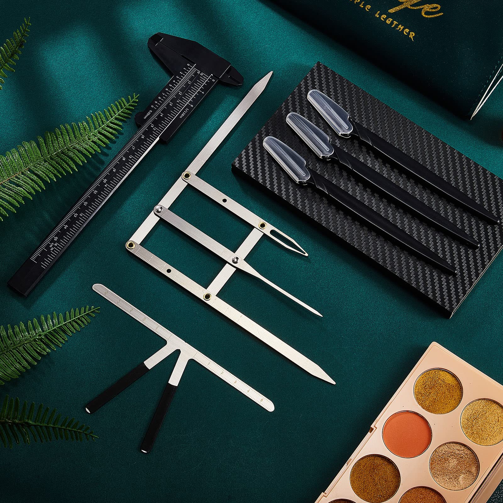Foto 6 | Juego De Reglas Para Tatuajes Y Cejas 6 Piezas Con Cuchillas para Recortar Cejas - Venta Internacional