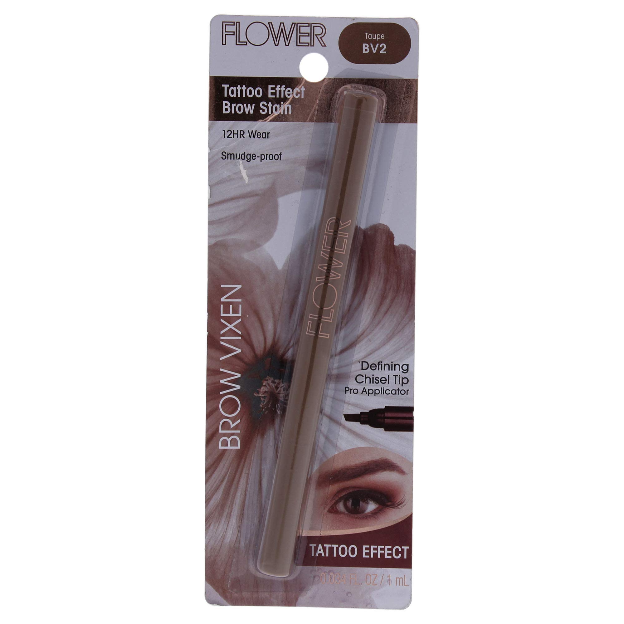 Maquillaje De Cejas, Belleza Floral, Efecto Tatuaje De Zorra, Color Topo - Venta Internacional.