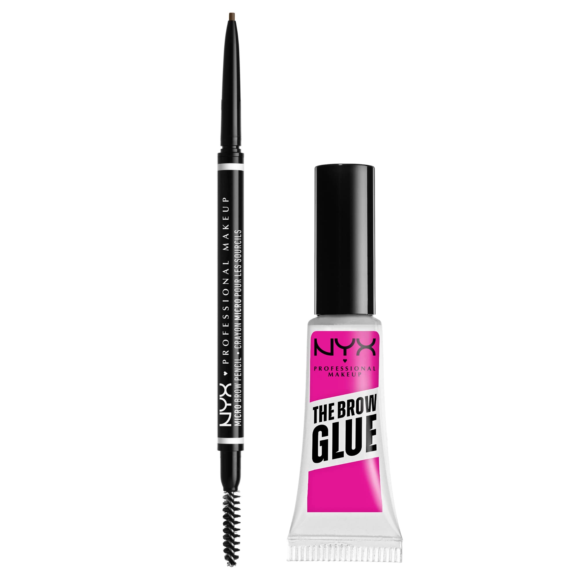 Foto 1 | Lápiz De Microcejas Makeup Nyx Professional, Marrón Ceniza Con Pegamento Para Cejas - Venta Internacional.